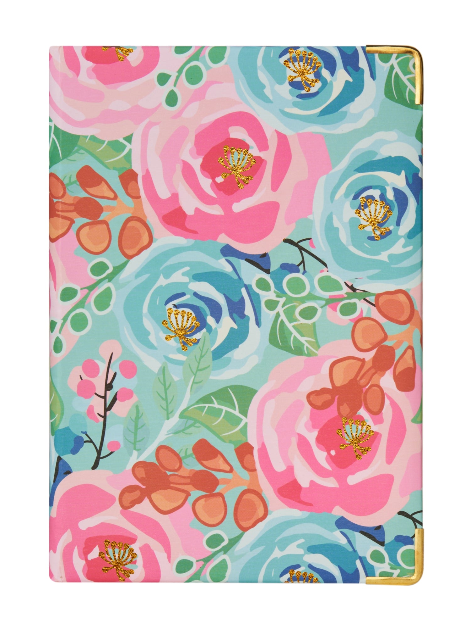 A5 Premium Hard Bound Notebook with Metal Corners - Spring Blooms