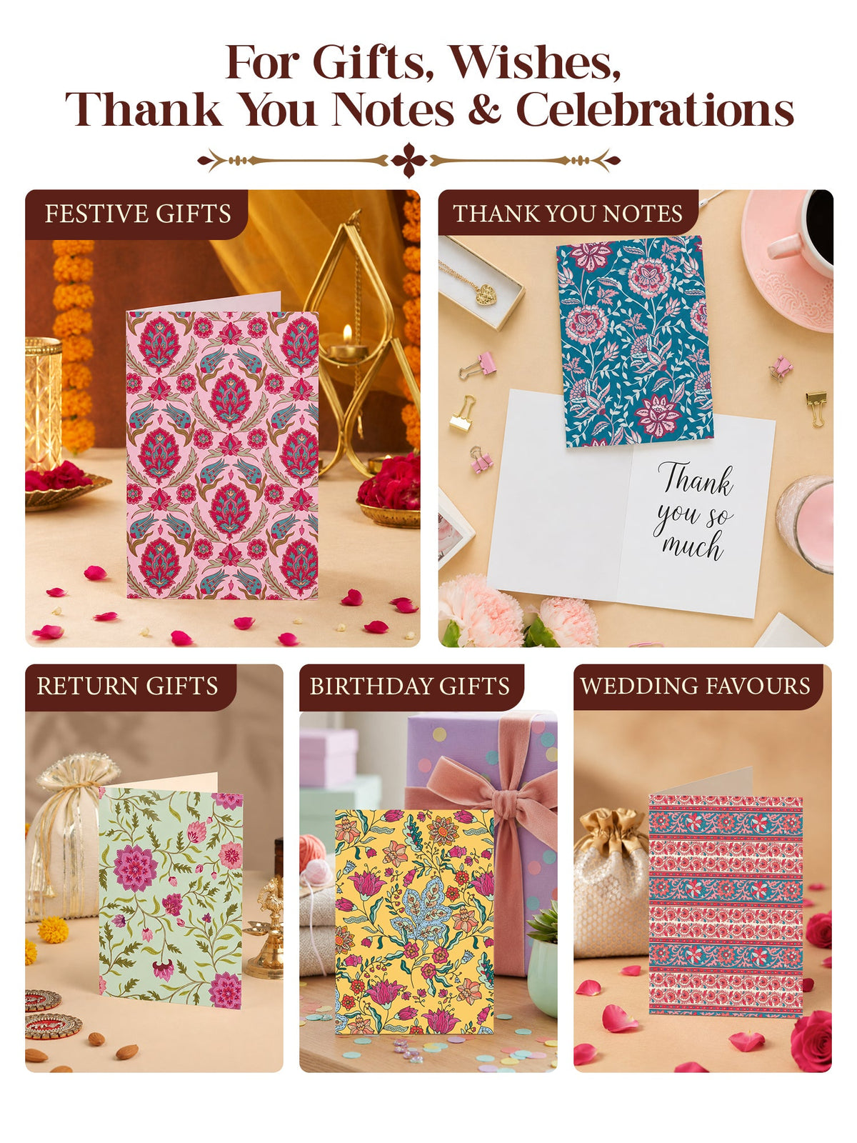 Ethnic Patterns Notecard pack of 24