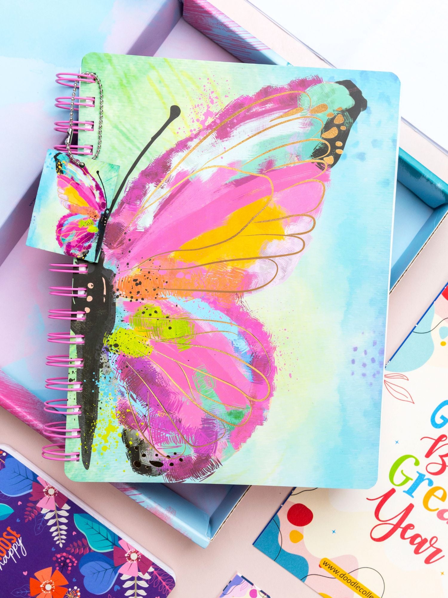 Personalized 2025 B5 Undated Yearly Planner Kit - Graceful Wings