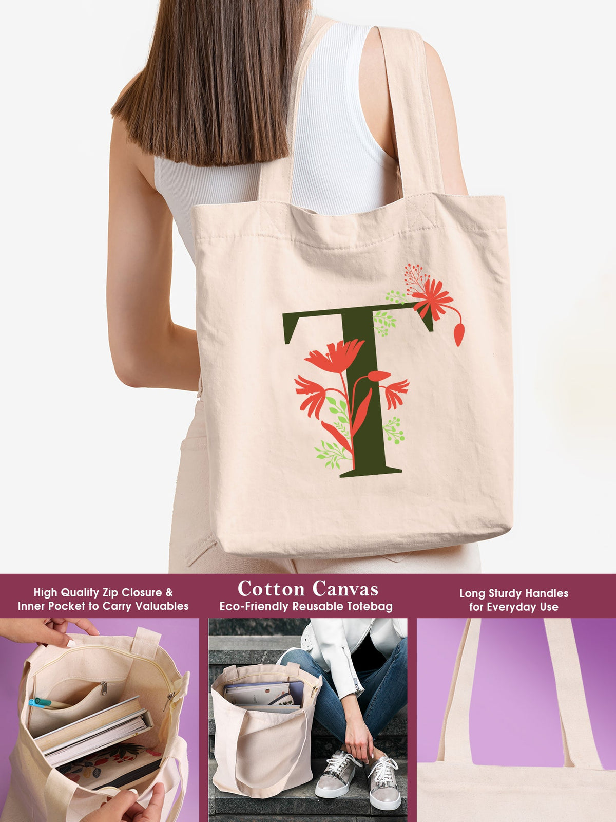 Initial T Monogram Gift Set