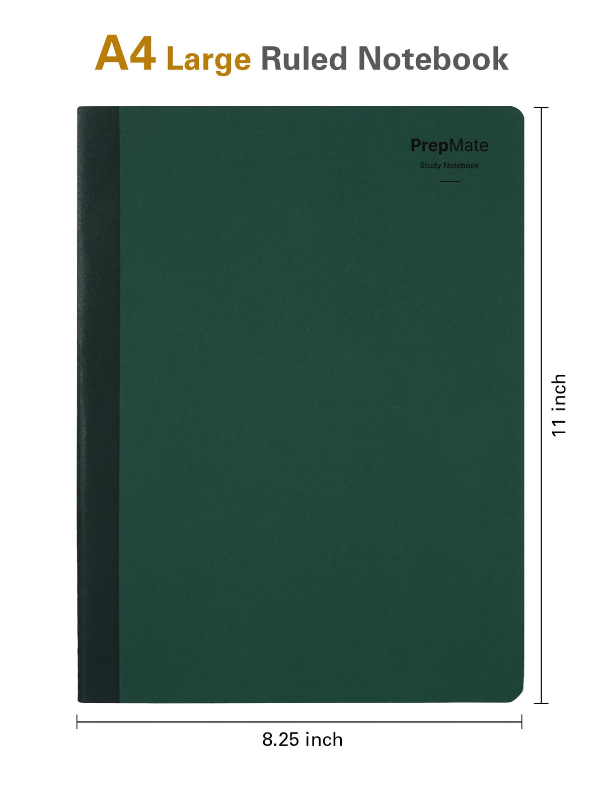 A4 Study Notebooks Pack of 4 | PrepMate Green