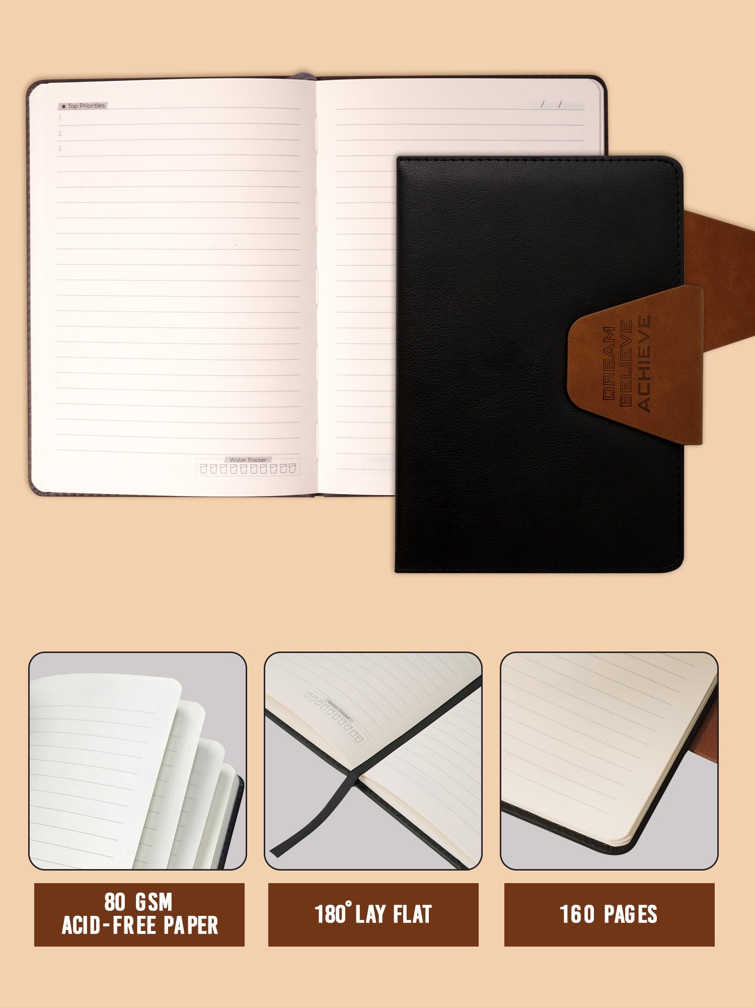 Doodle A5 Premium Executive Notebook - Pro Elite 4 (Black)