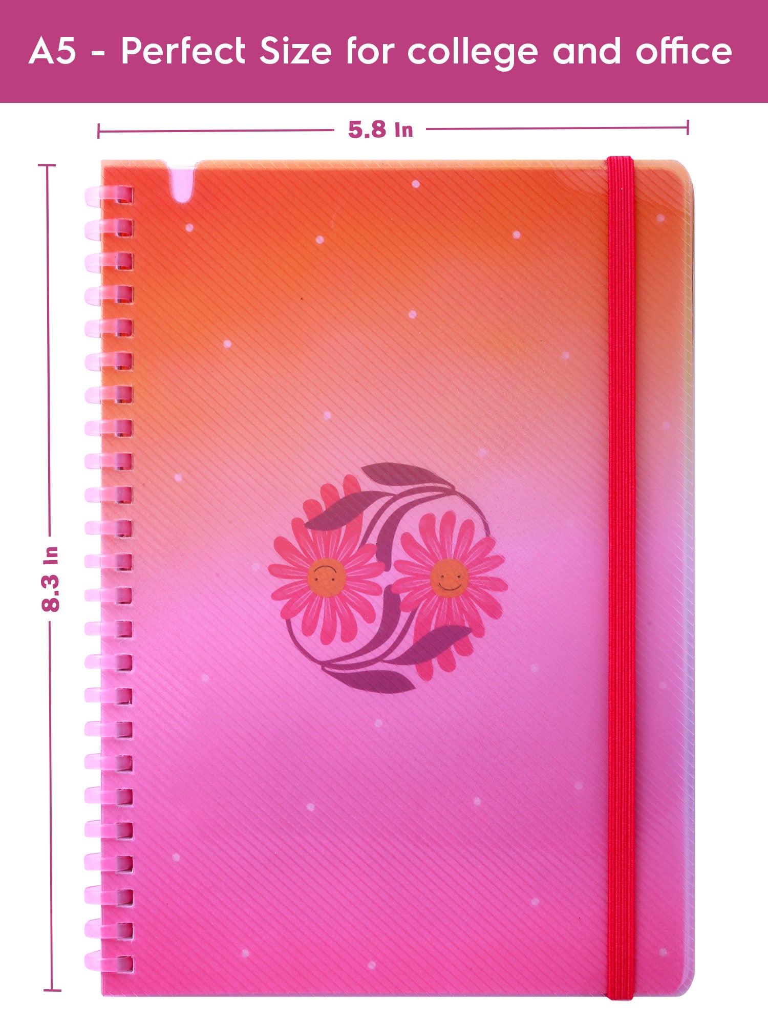 A5 Soft Spiral Bound Notebook with Pen (Orange) - Radiant Joy