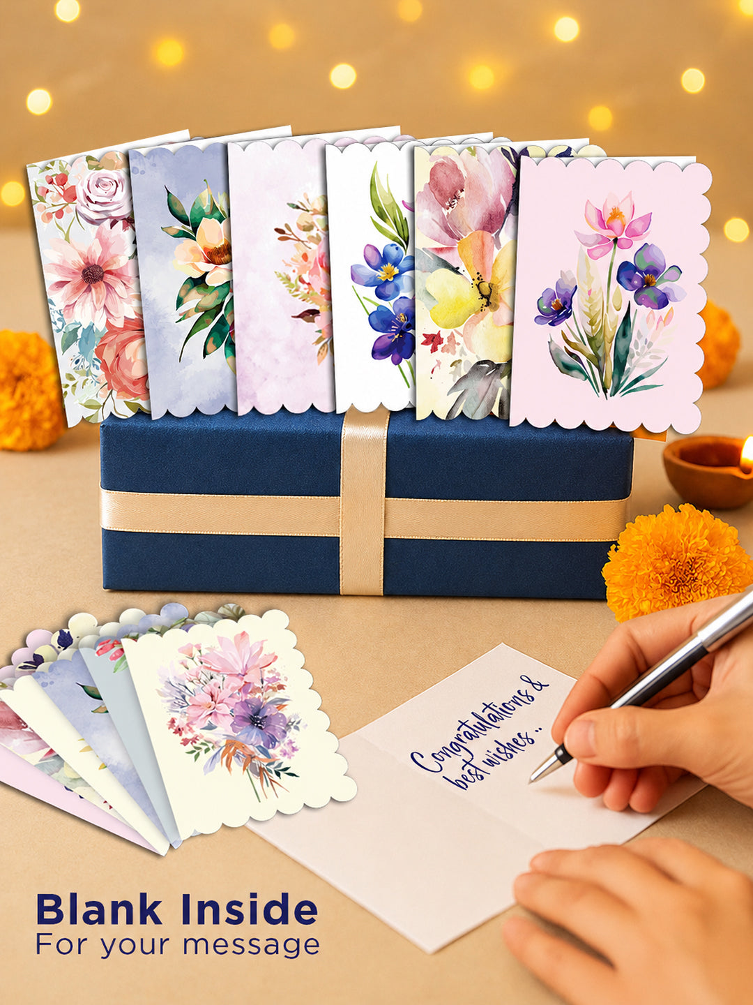 Watercolor Bloom Notecard pack of 12