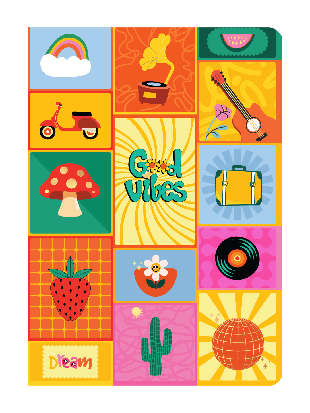 A5 Soft Cover Notebook-Daily Vibes 14