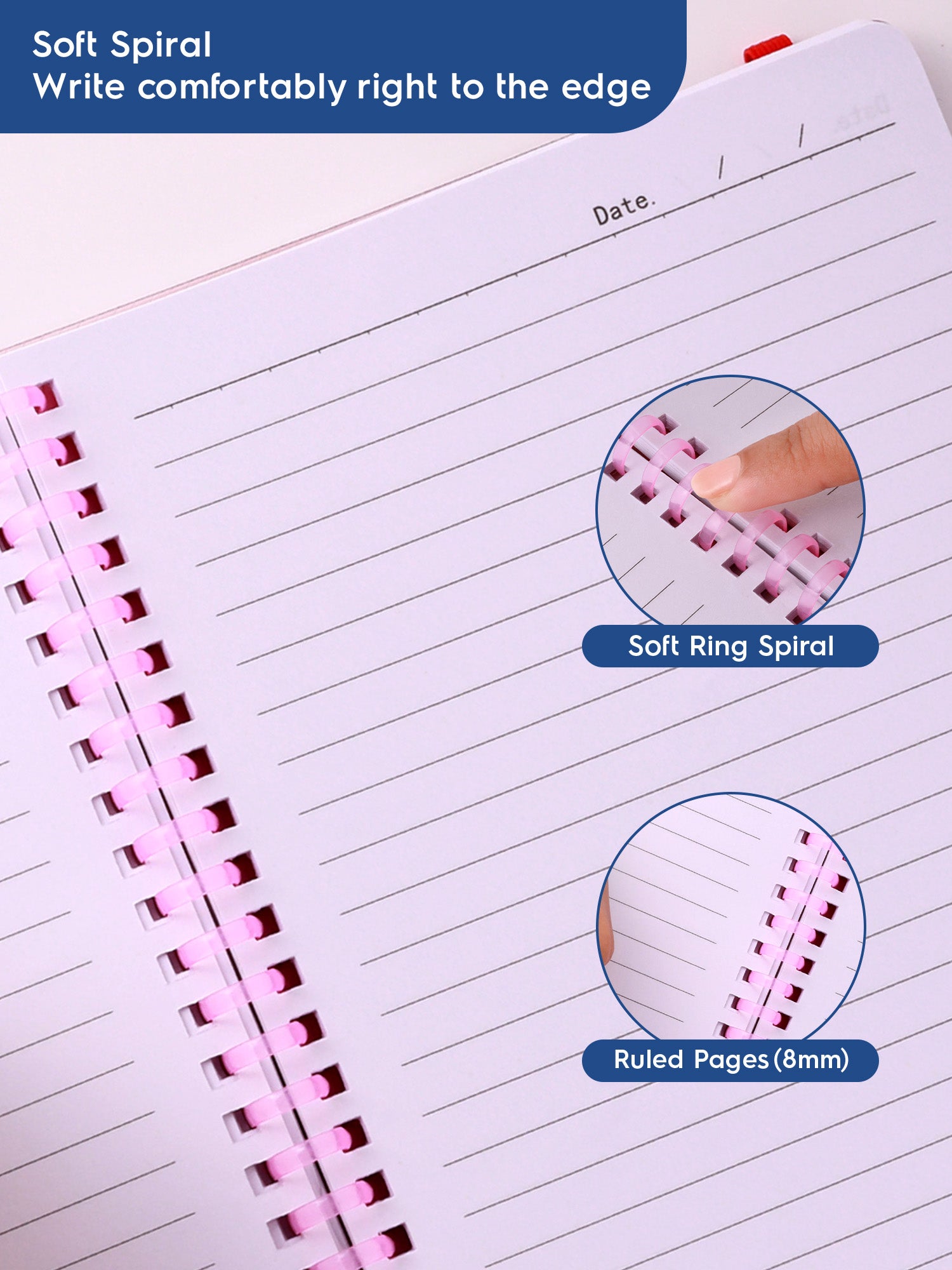 A5 Soft Spiral Bound Notebook with Pen (Pink) - Manifestation