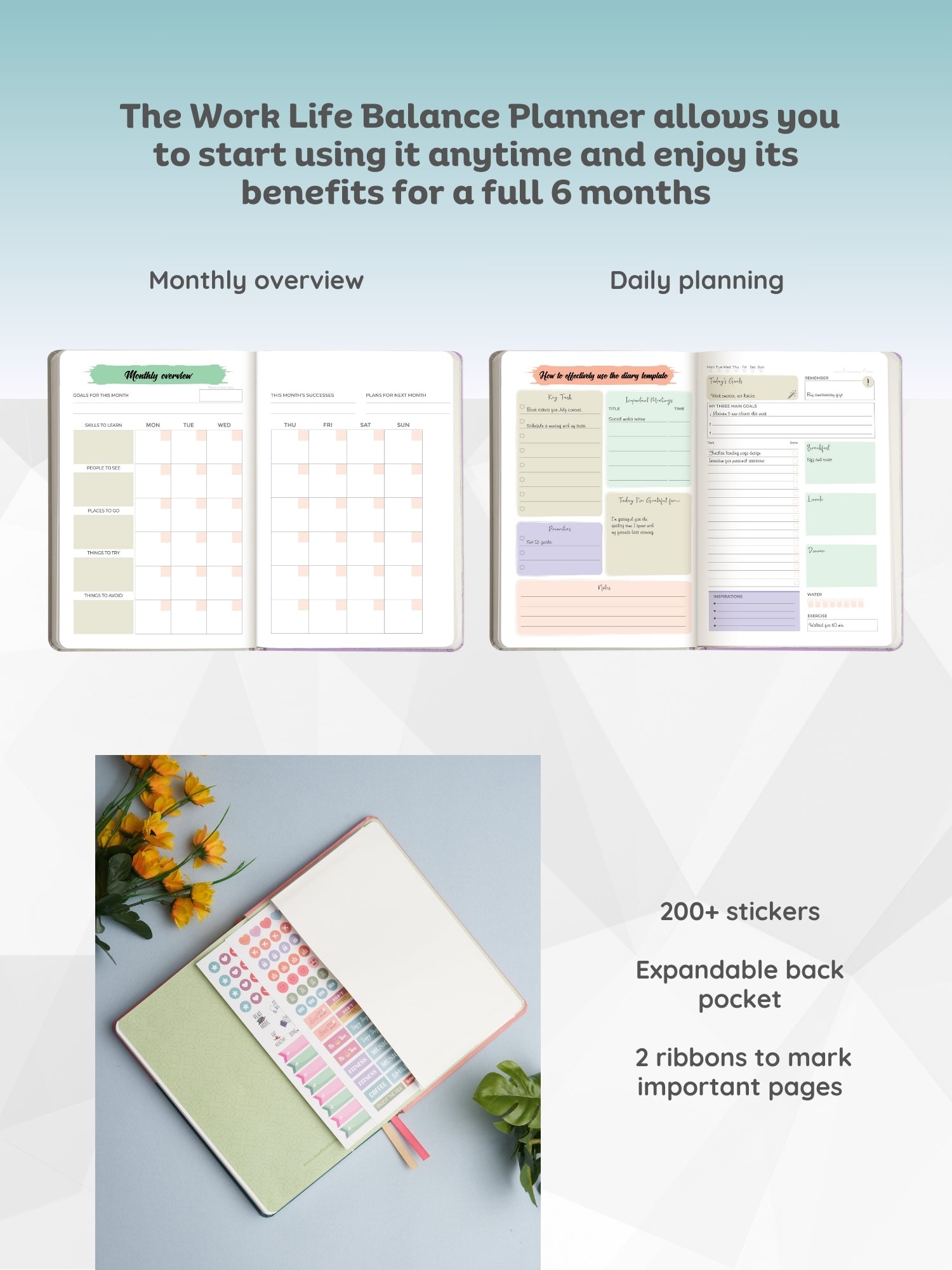 Personalized A5 Undated Work-Life Balance Planner - Path Ways