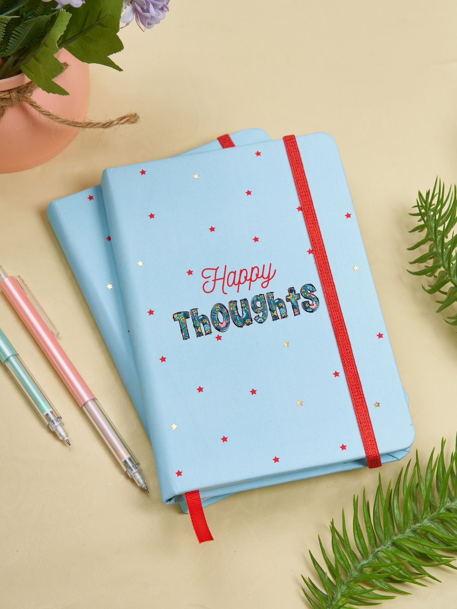 DOODLE Stars Hardbound B6 Diary Notebook - HAPPY THOUGHTS
