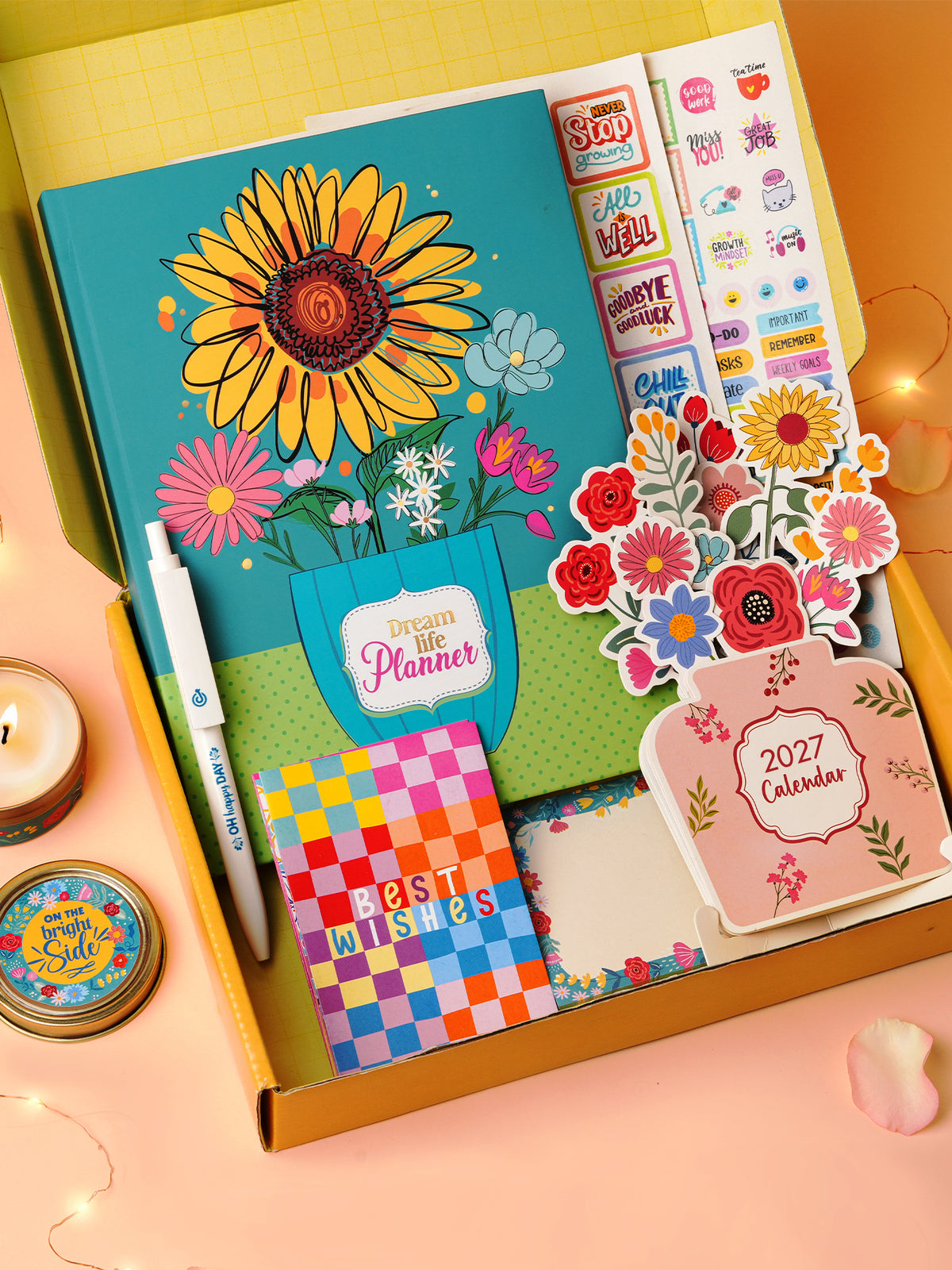 2027 Undated Yearly B5 Planner kit - Sunny Bloom