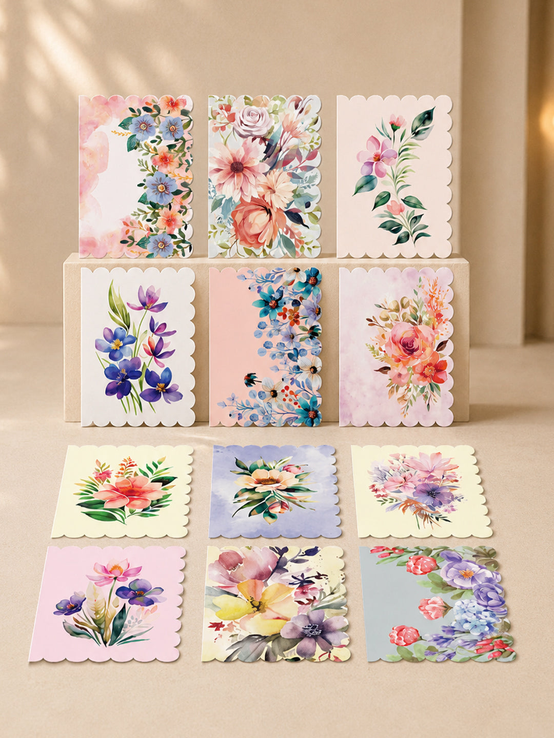 Watercolor Bloom Notecard pack of 12