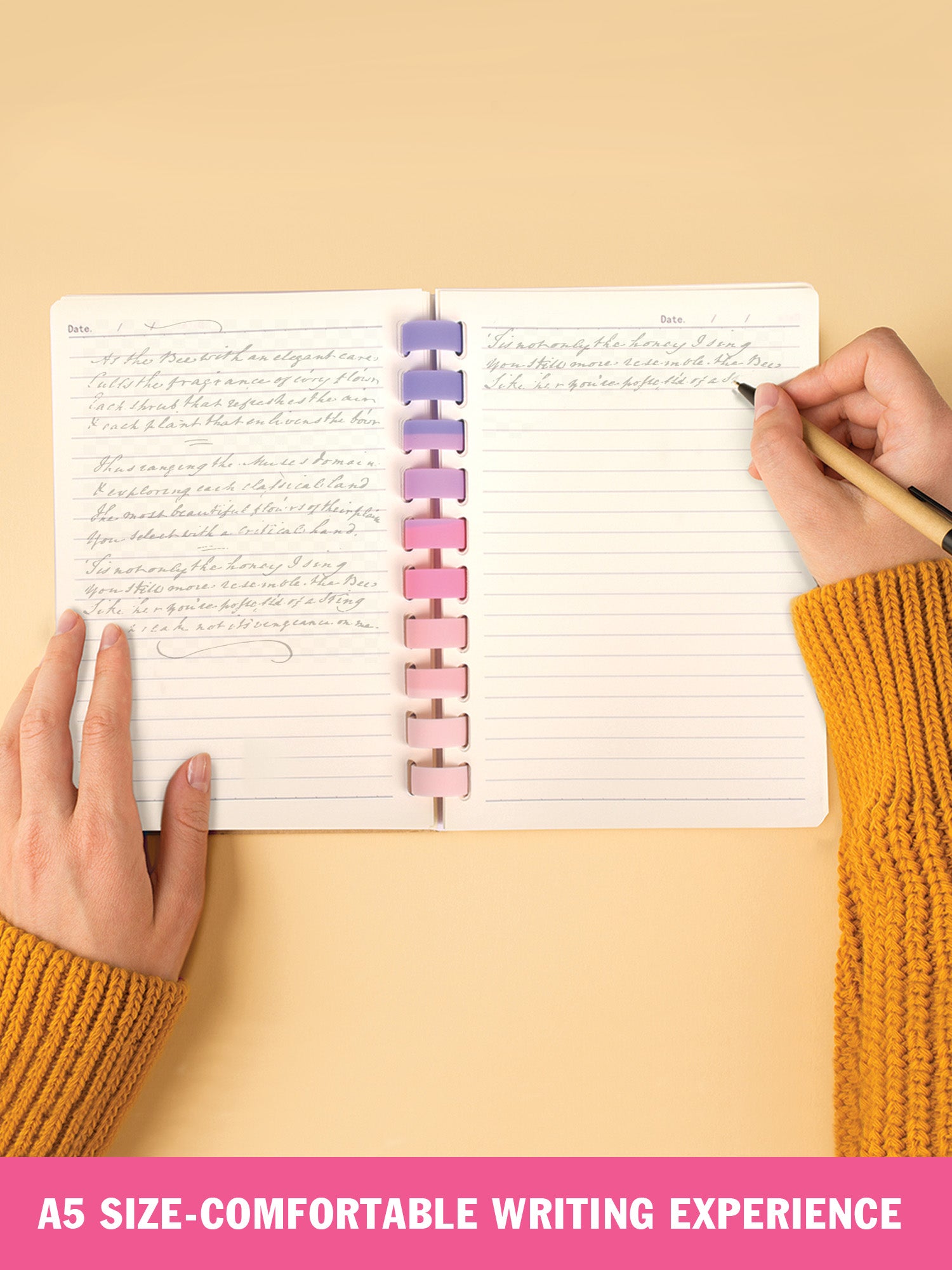 A5 Refillable Soft Wiro Notebook - Wish & Win