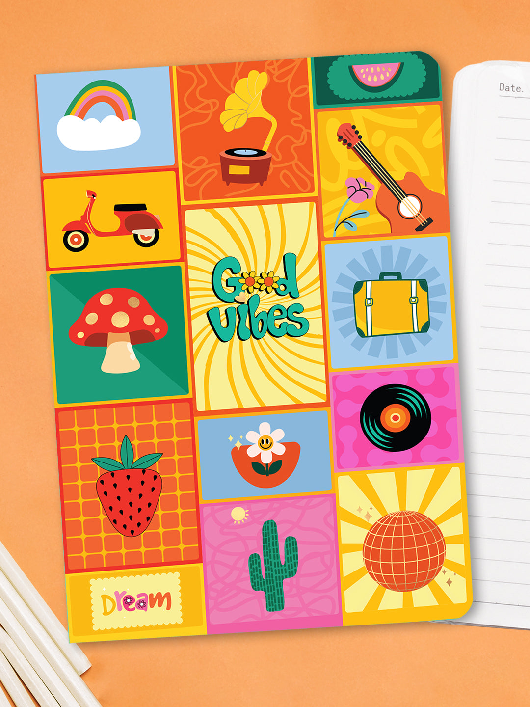 A5 Soft Cover Notebook-Daily Vibes 14