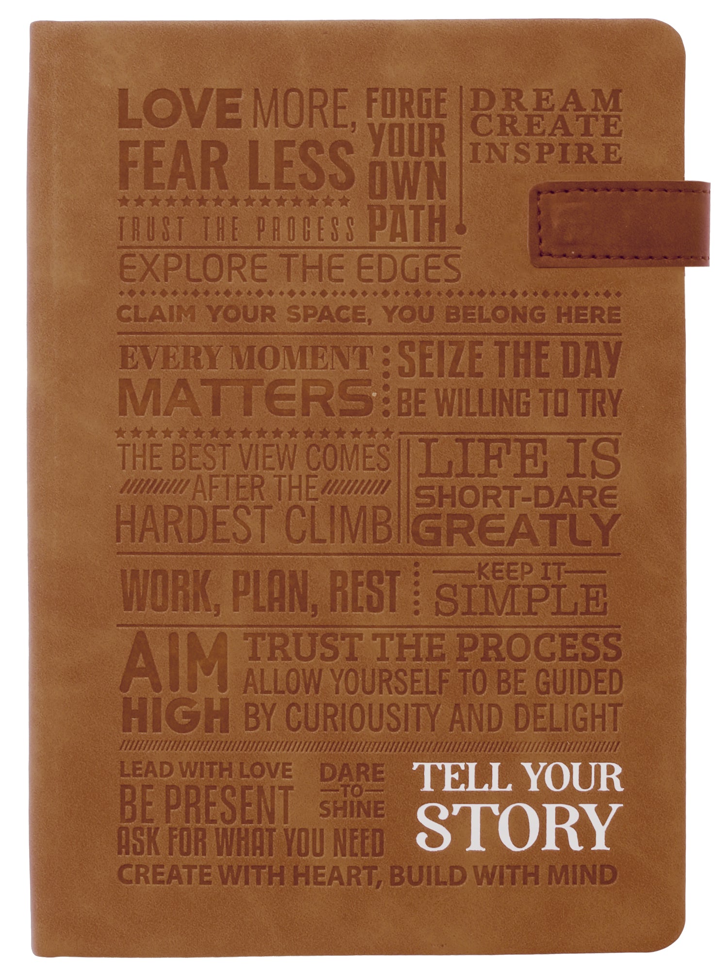 A5 Vegan Leather Notebook - My Story (Brown)