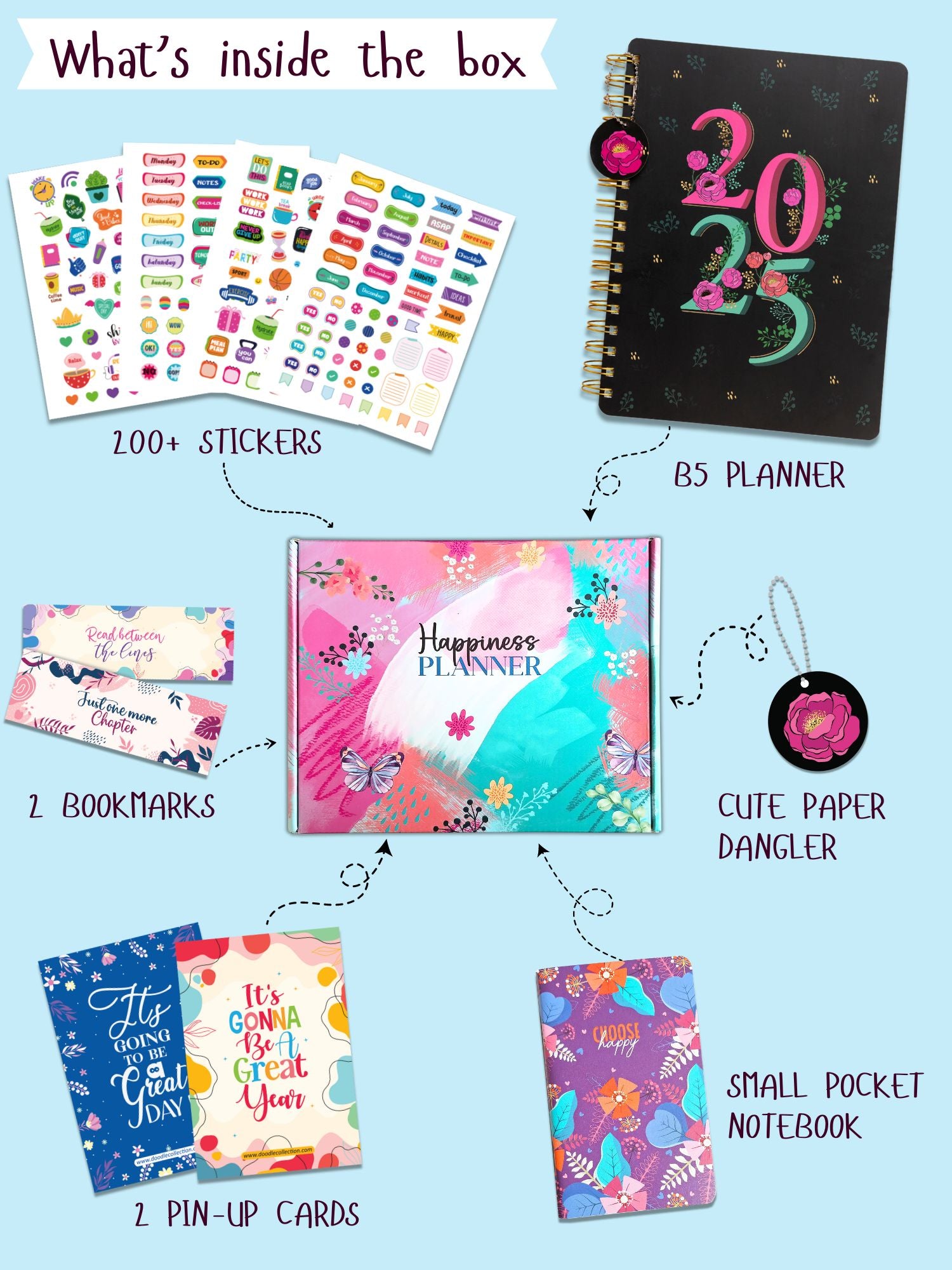 B5 Undated Yearly Planner Kit - 2025 Blooms