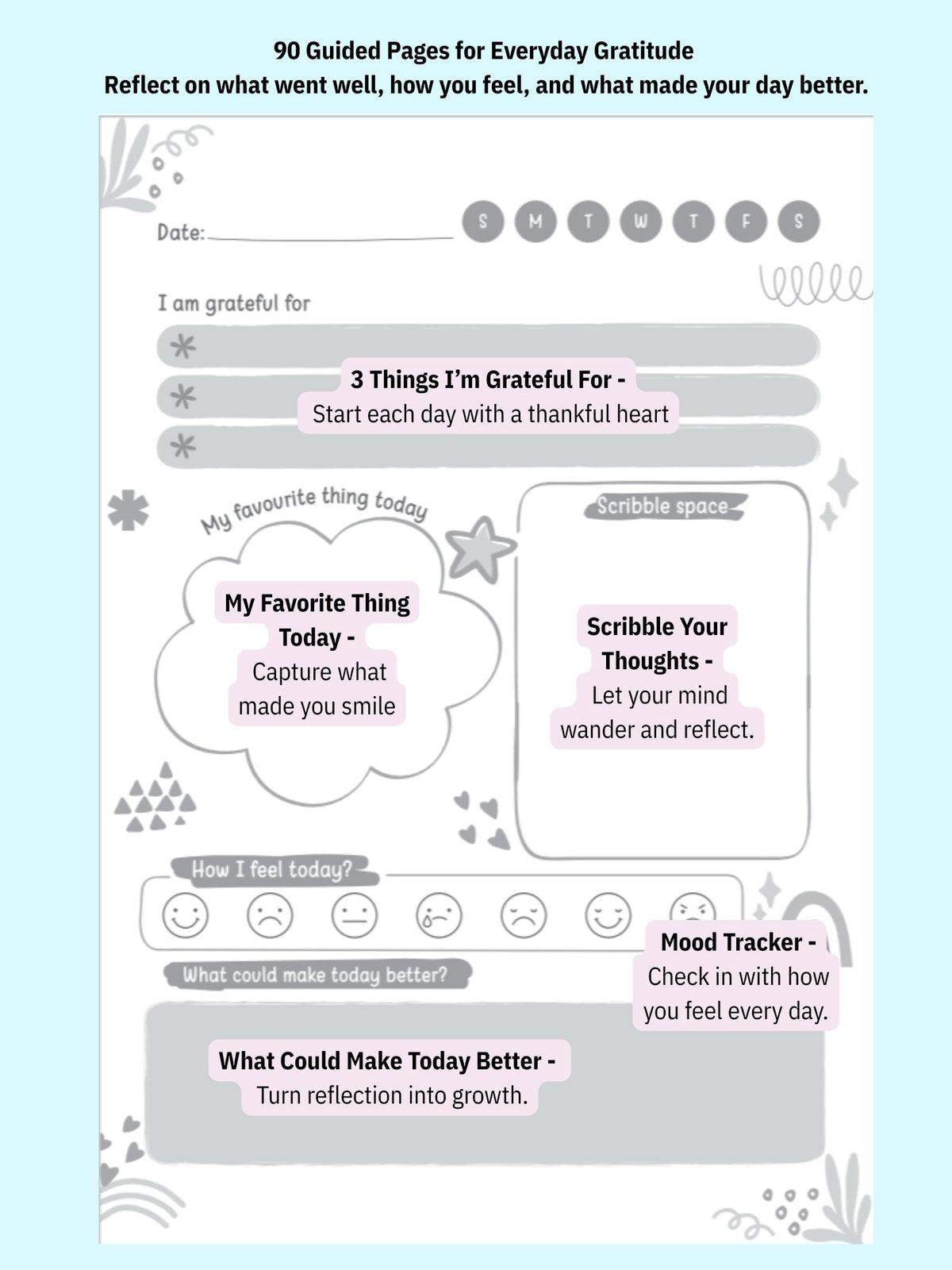 Daily Gratitude Journal - Cat Nap