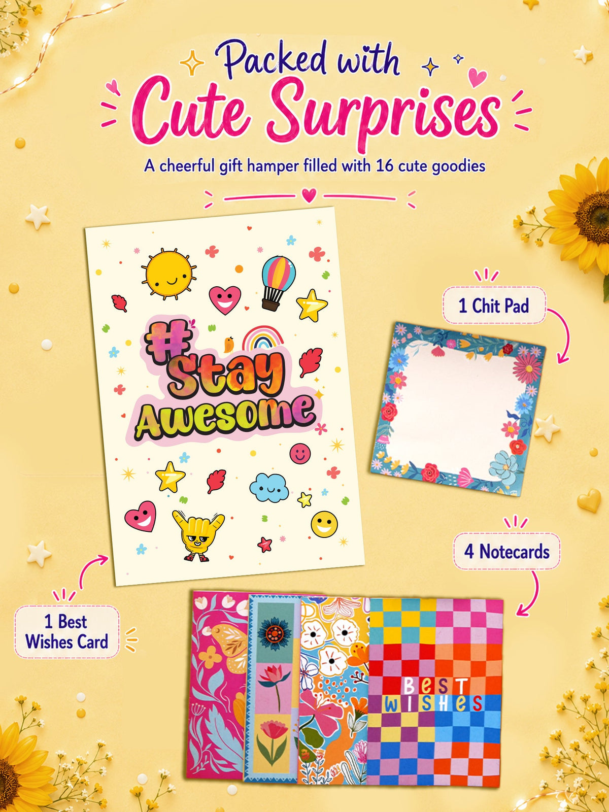 Dreamy Desk Gift Hamper | Gift for girls with 16 Cute Goodies
