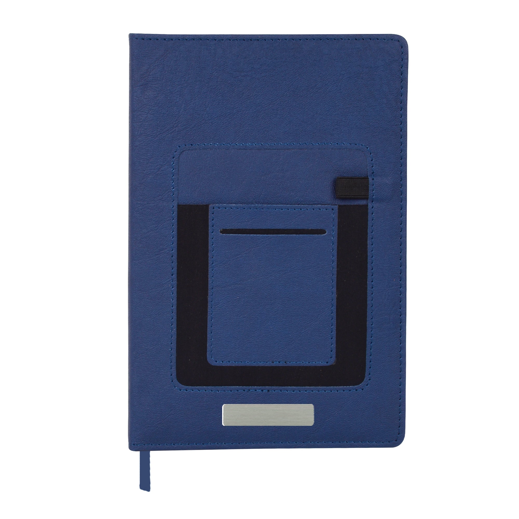 Personalized Edgemont A5 Hardbound Faux Leather Notebook Diary - Blue