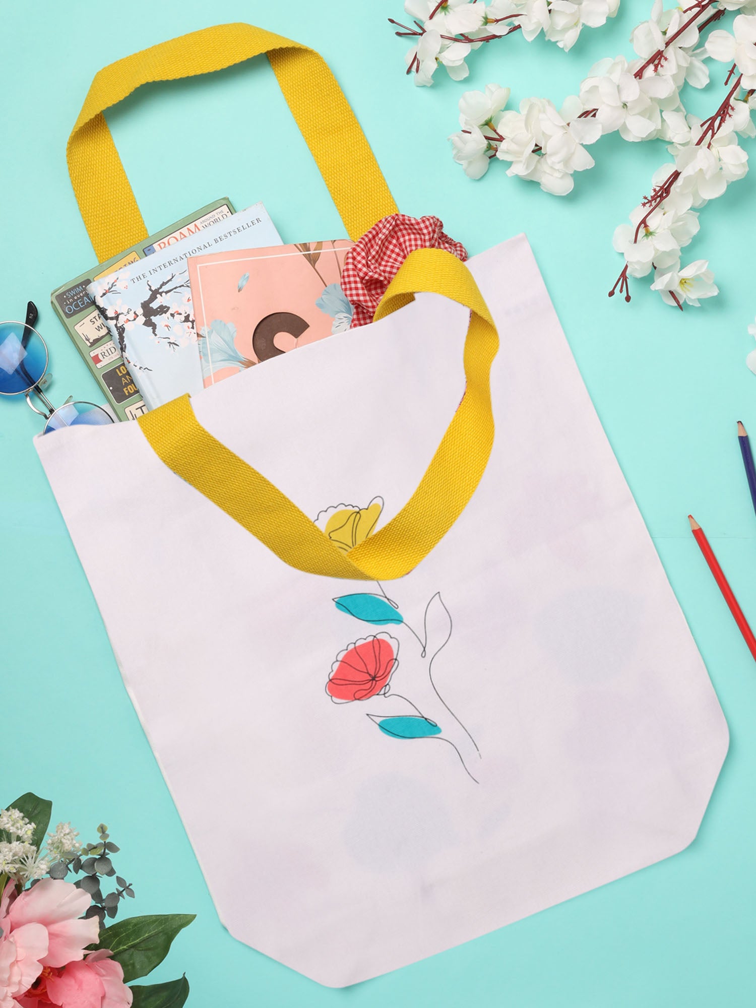 Floral Swirl Tote Bag