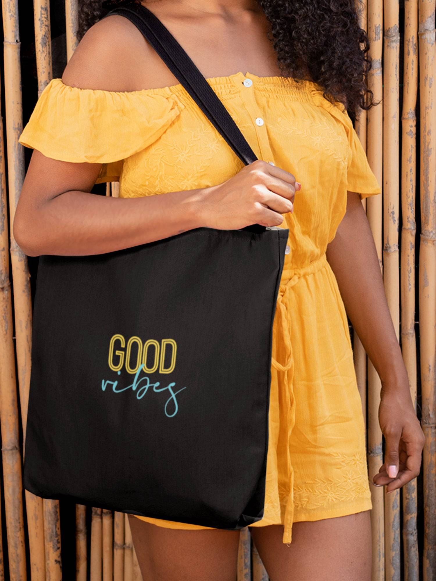Doodle Good Vibes - Vibrant Tote Bag - DoodleCollection Store