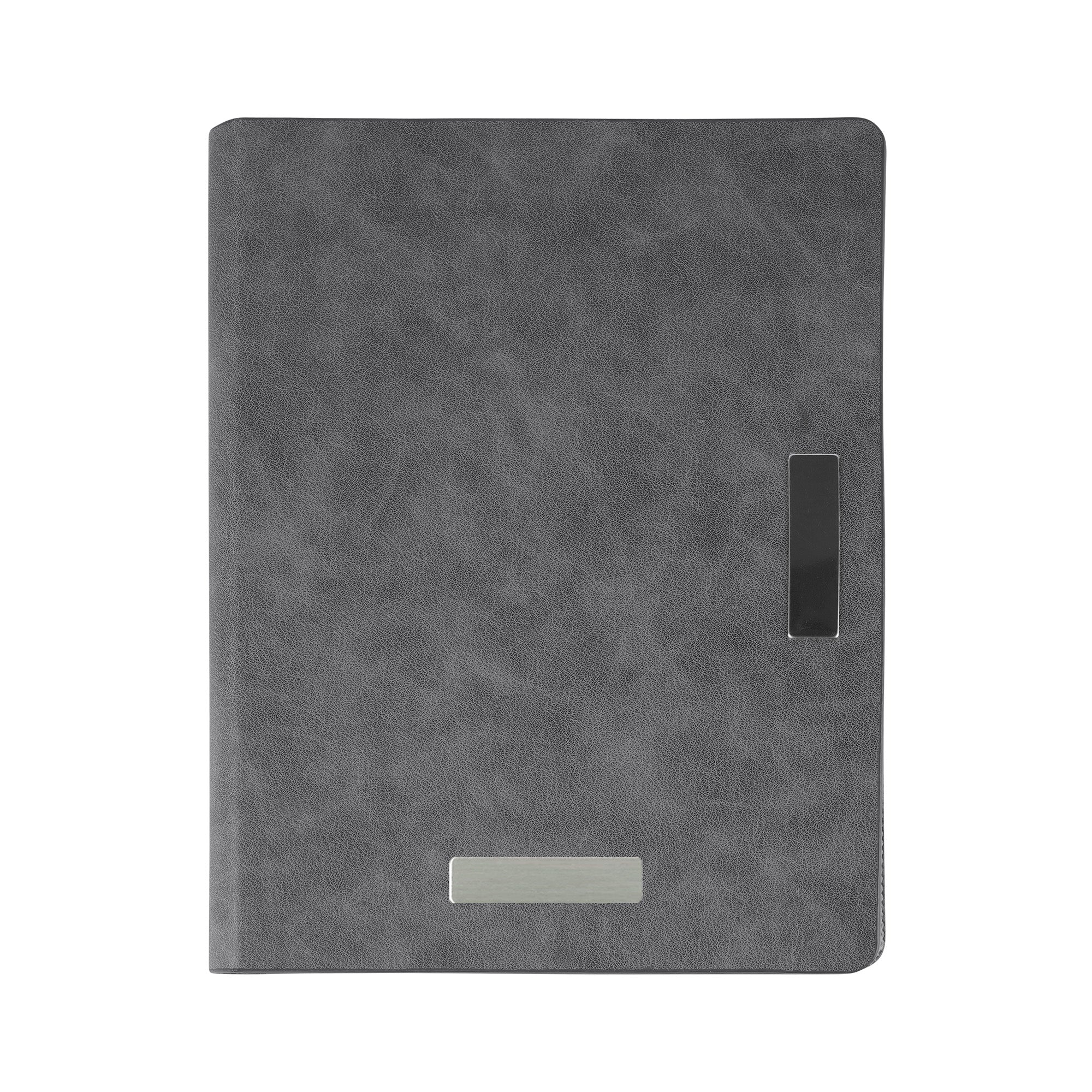 Personalized Kent A5 Hard Bound Executive Notebook - Grey