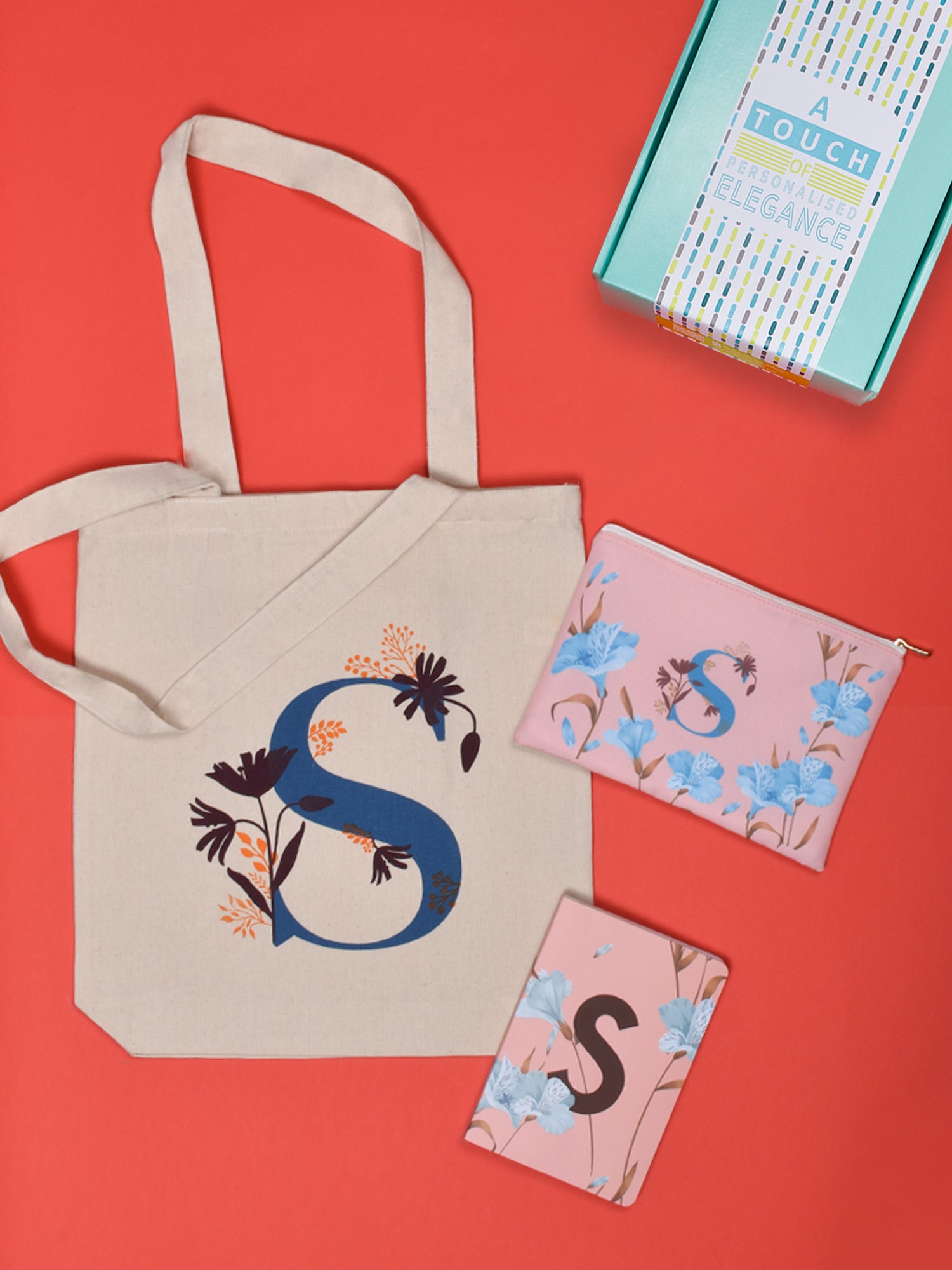 Initial S Monogram Gift Set