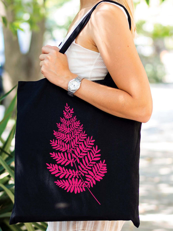 Pink Fern Tote Bag