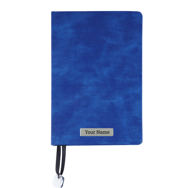 Personalized Vogue Executive A5 PU Leather Hardbound Diary - Blue