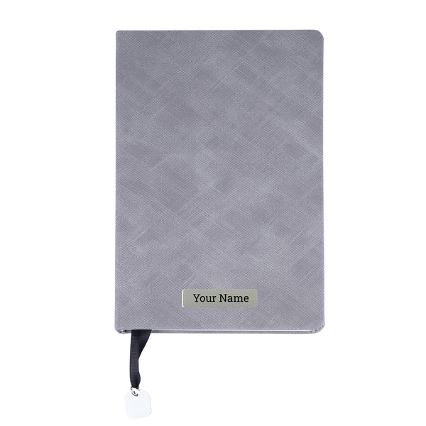 Personalized Vogue Executive A5 PU Leather Hardbound Diary  - Grey