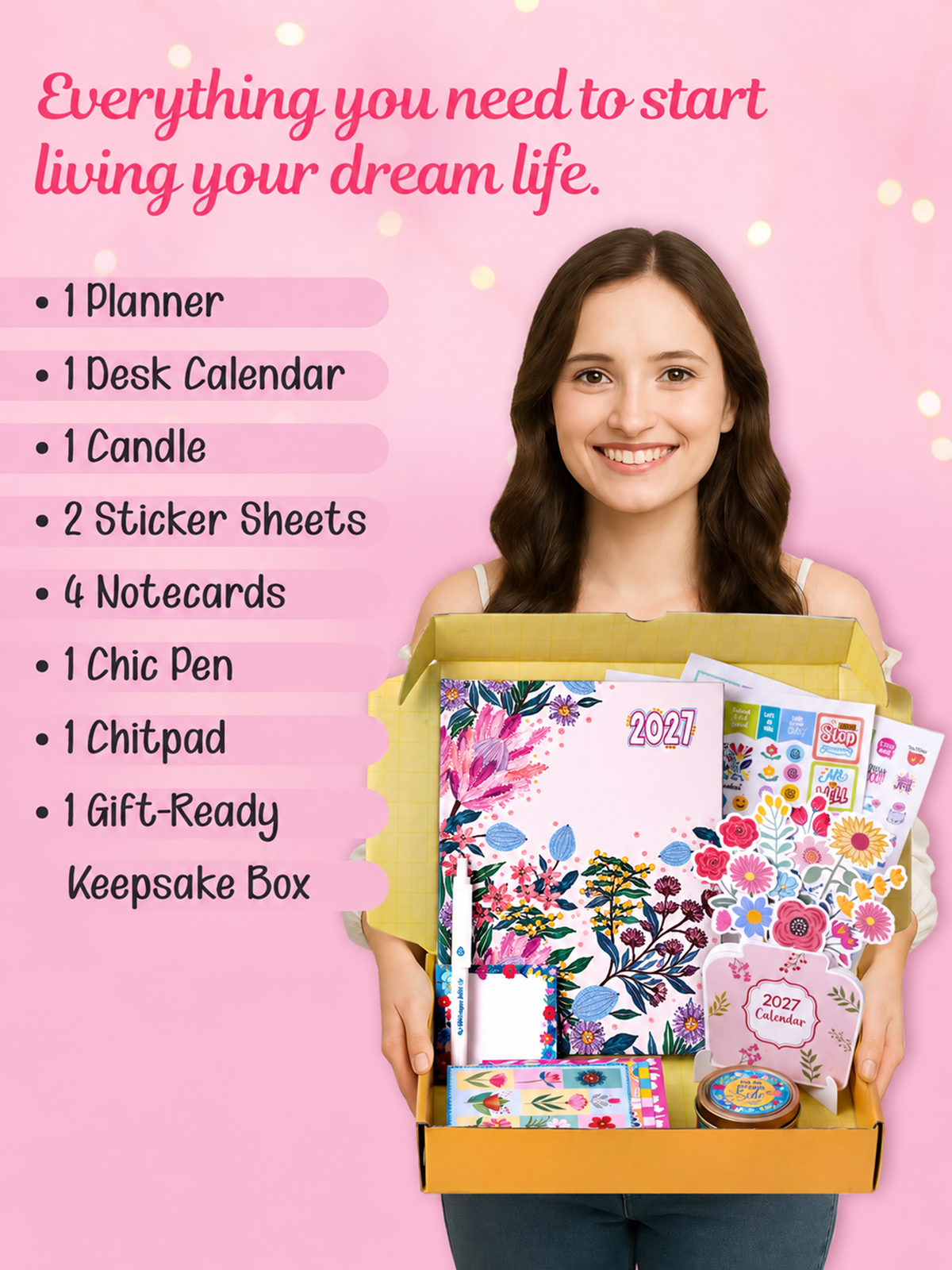 2027 Undated Yearly B5 Planner kit - Wild Meadow