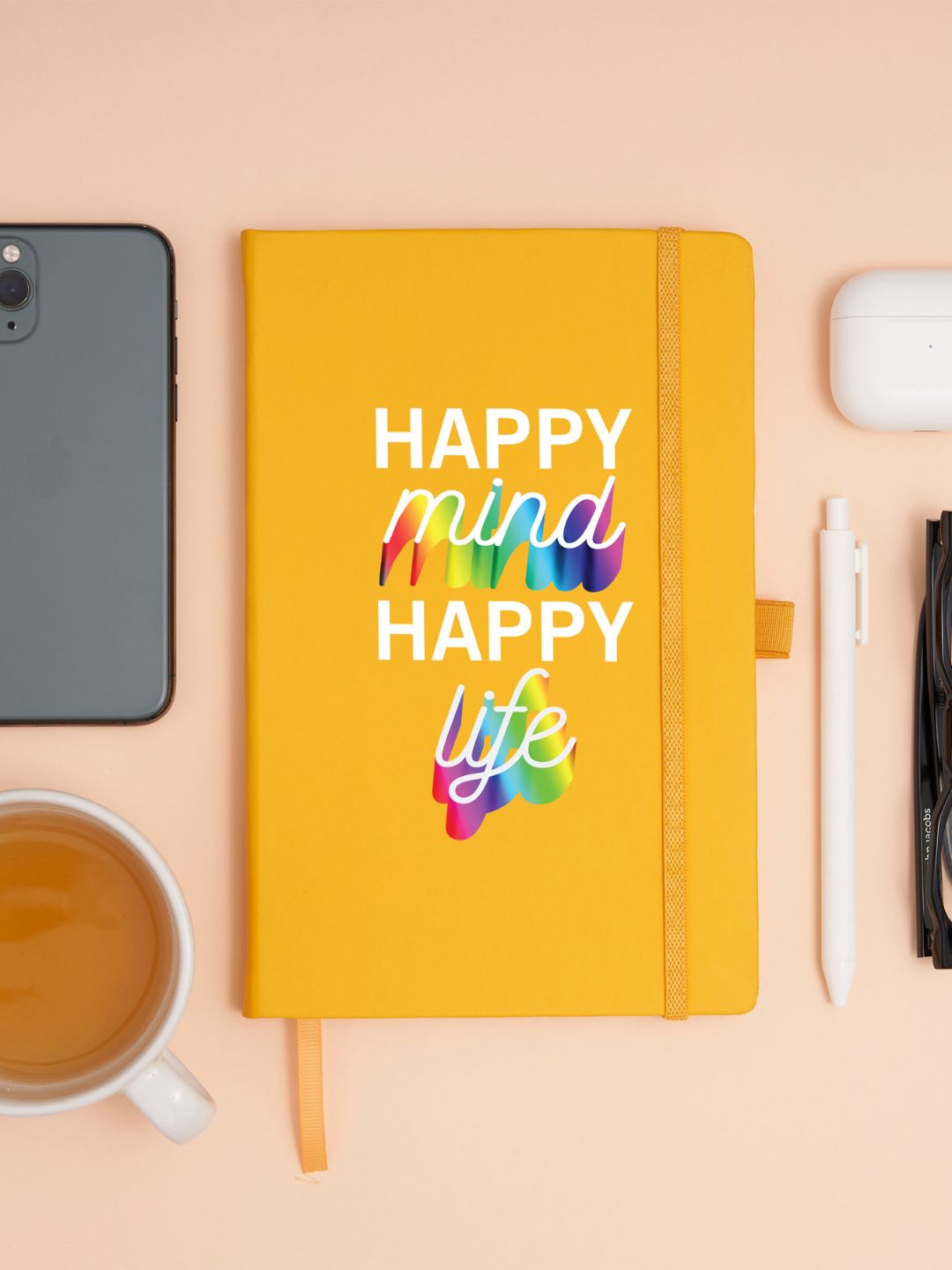 Happy Mind Happy Life4 (Ruled Arabia Yellow - 030)