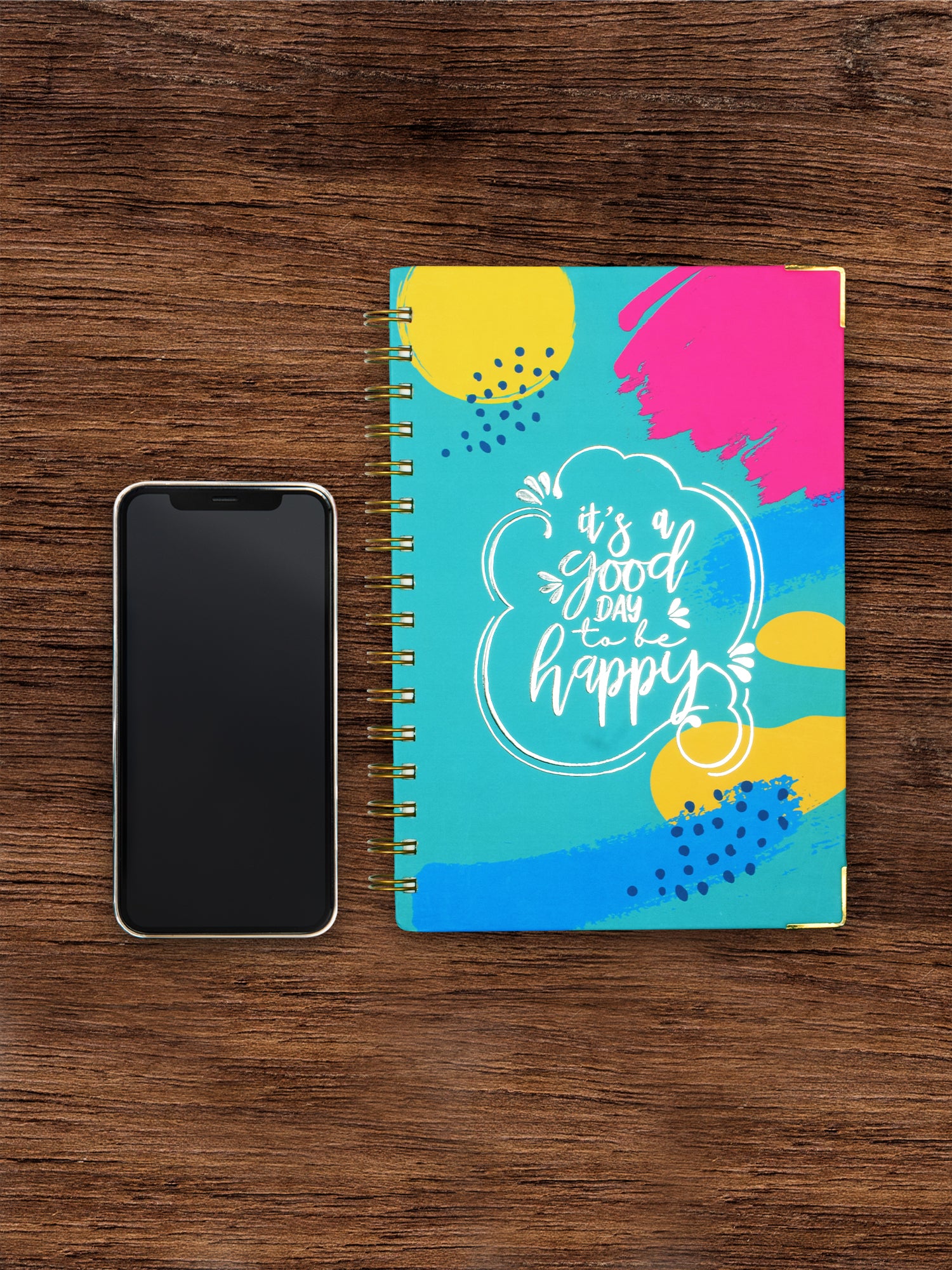 Happy Day - Blue - Hard Bound A5 Daily Planner