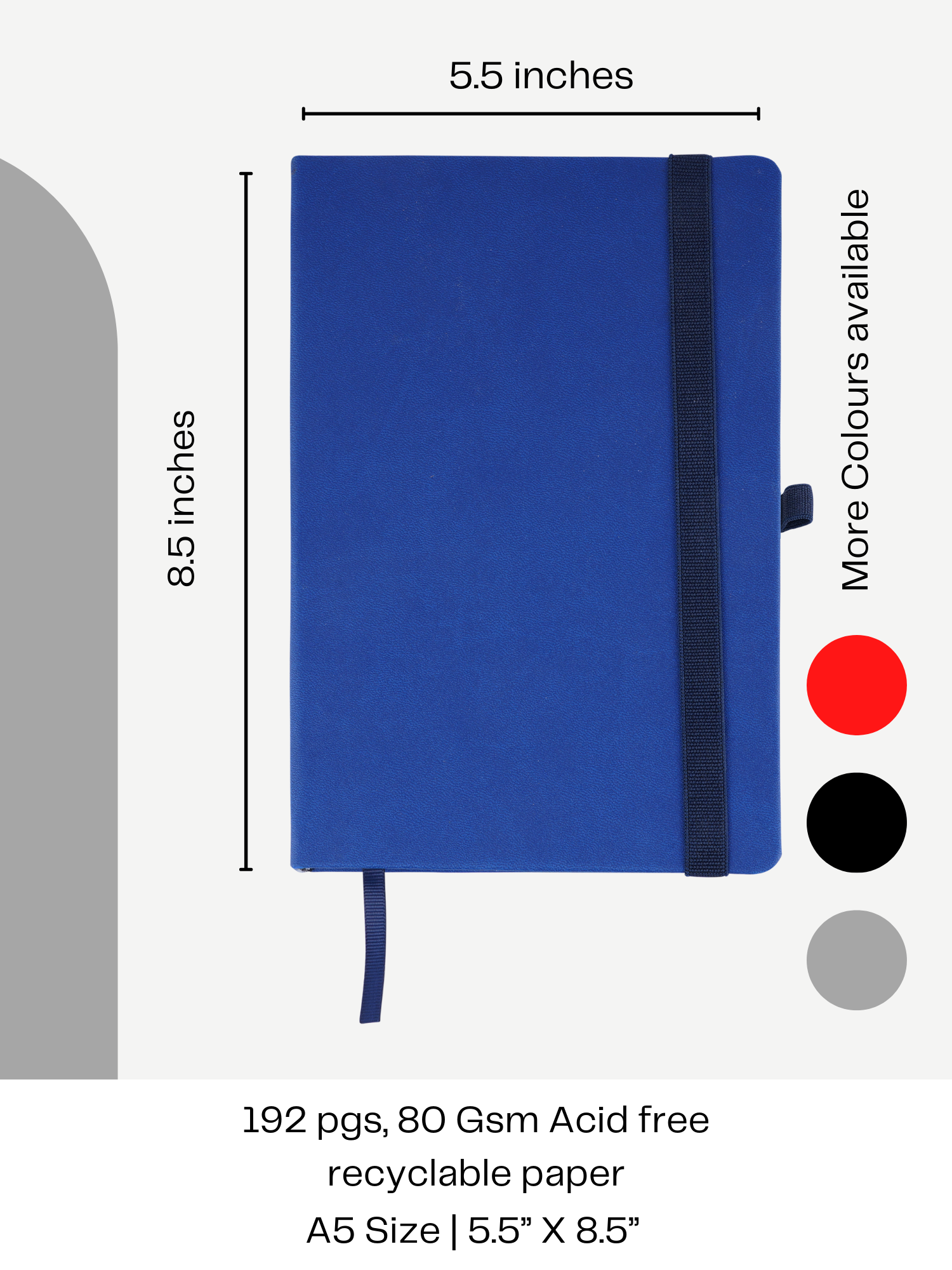 Apex Executive A5 PU Leather Hardbound Diary - Blue