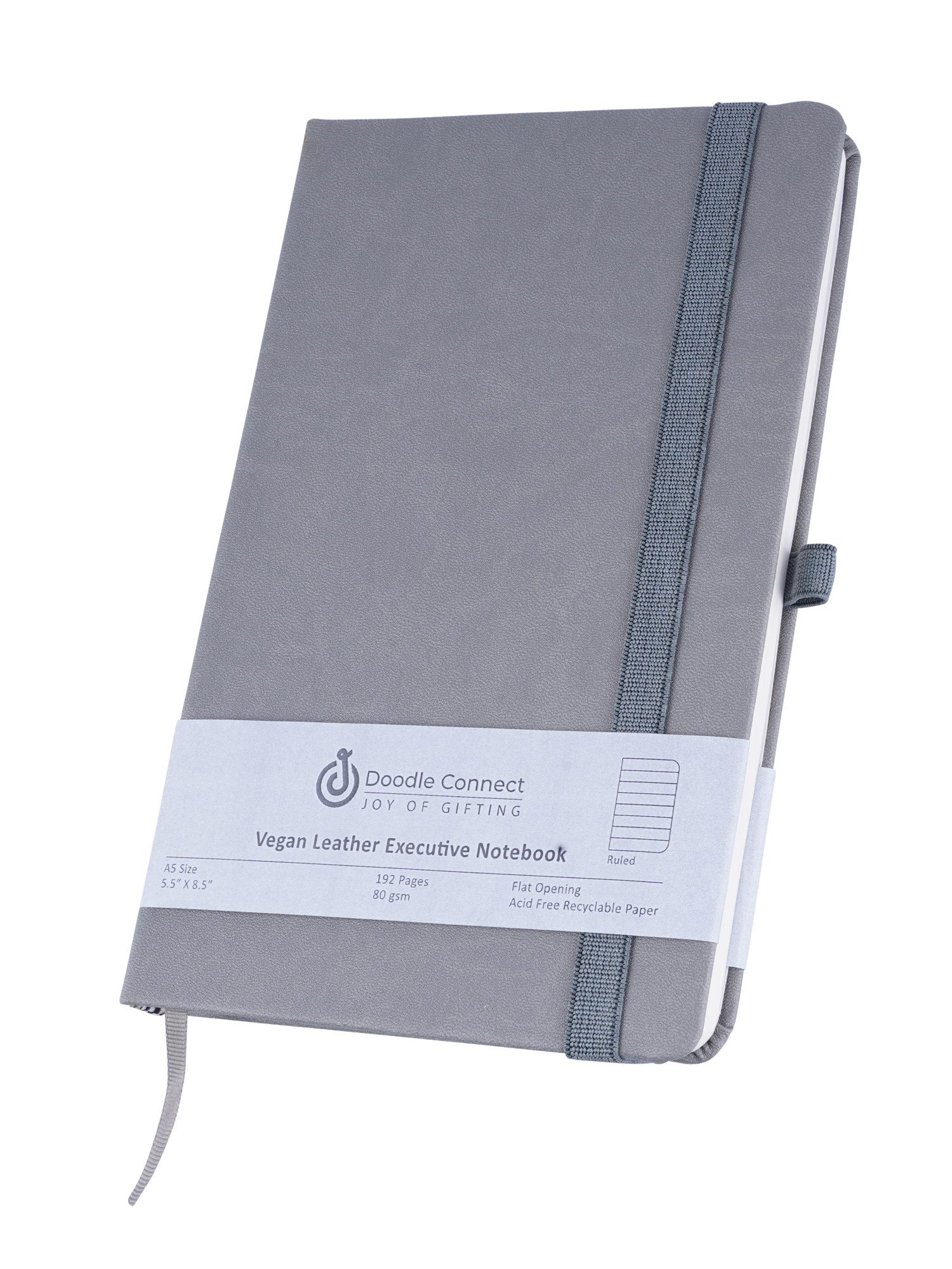 Apex Executive A5 PU Leather Hardbound Diary - Grey