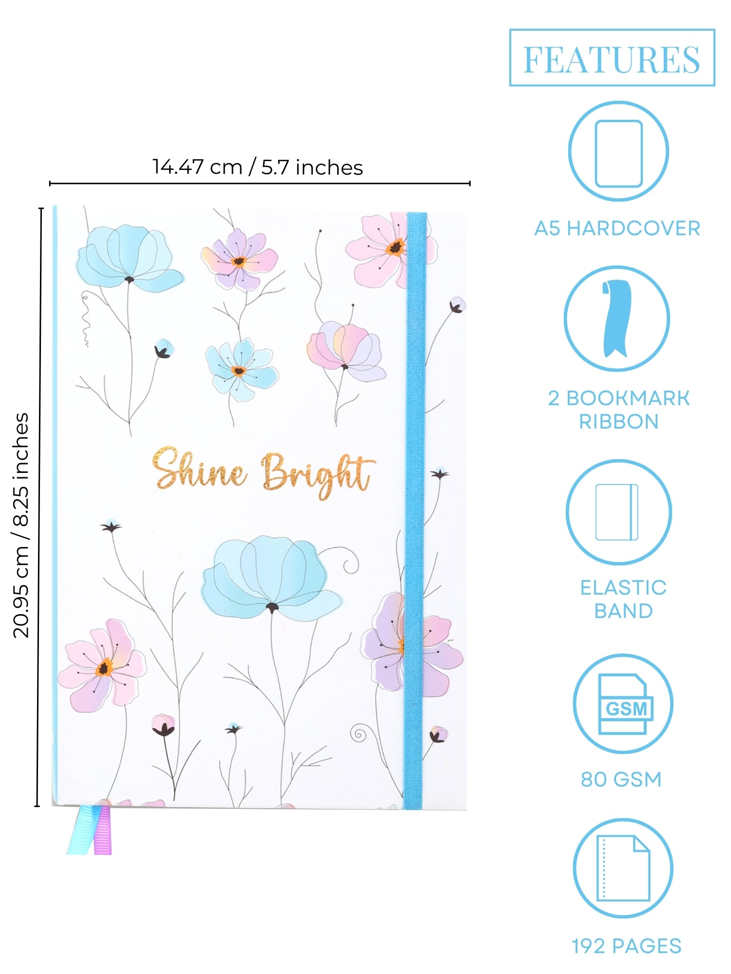 Personalized Undated A5 Weekly Planner - Shine Bright