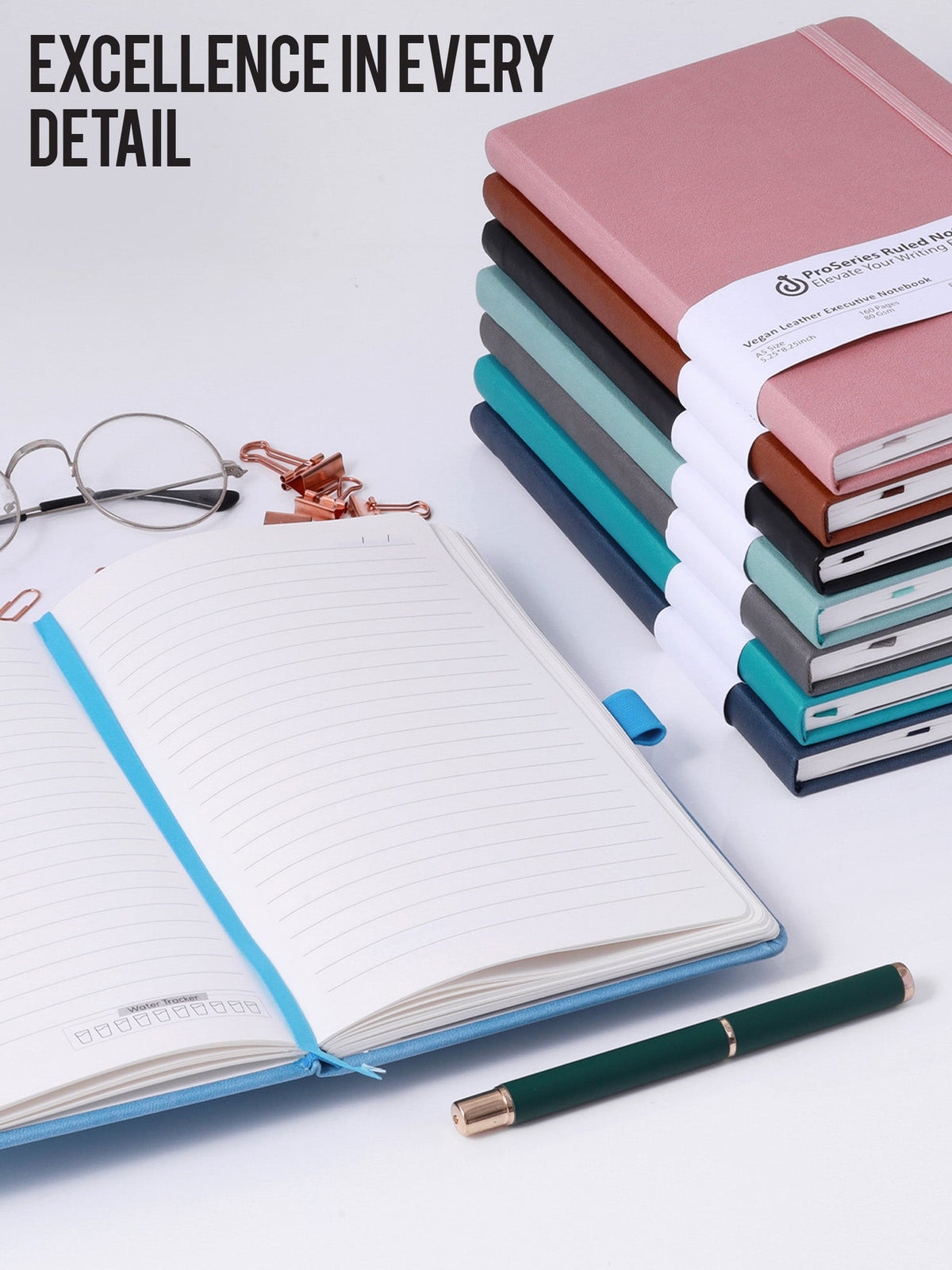 Personalized A5 Executive Notebook - Pack of 5 (Red)