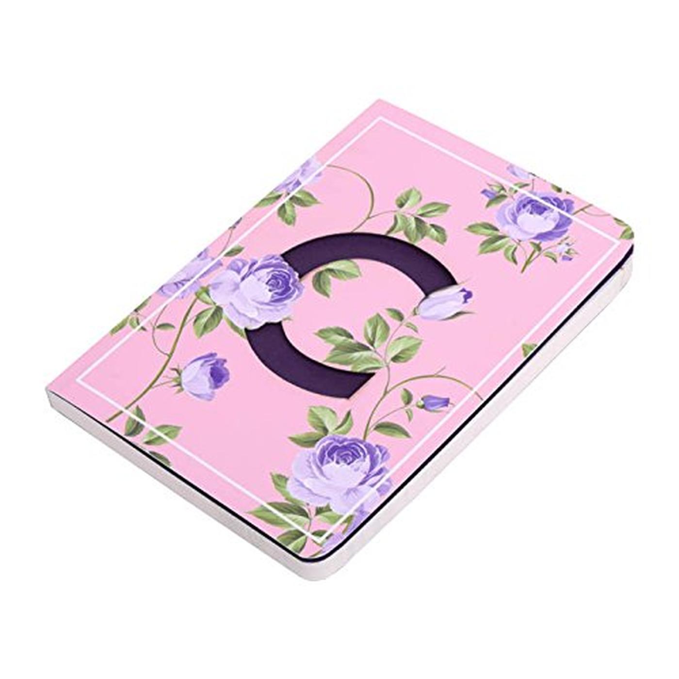 Initial C  - Floral Monogram Notebook
