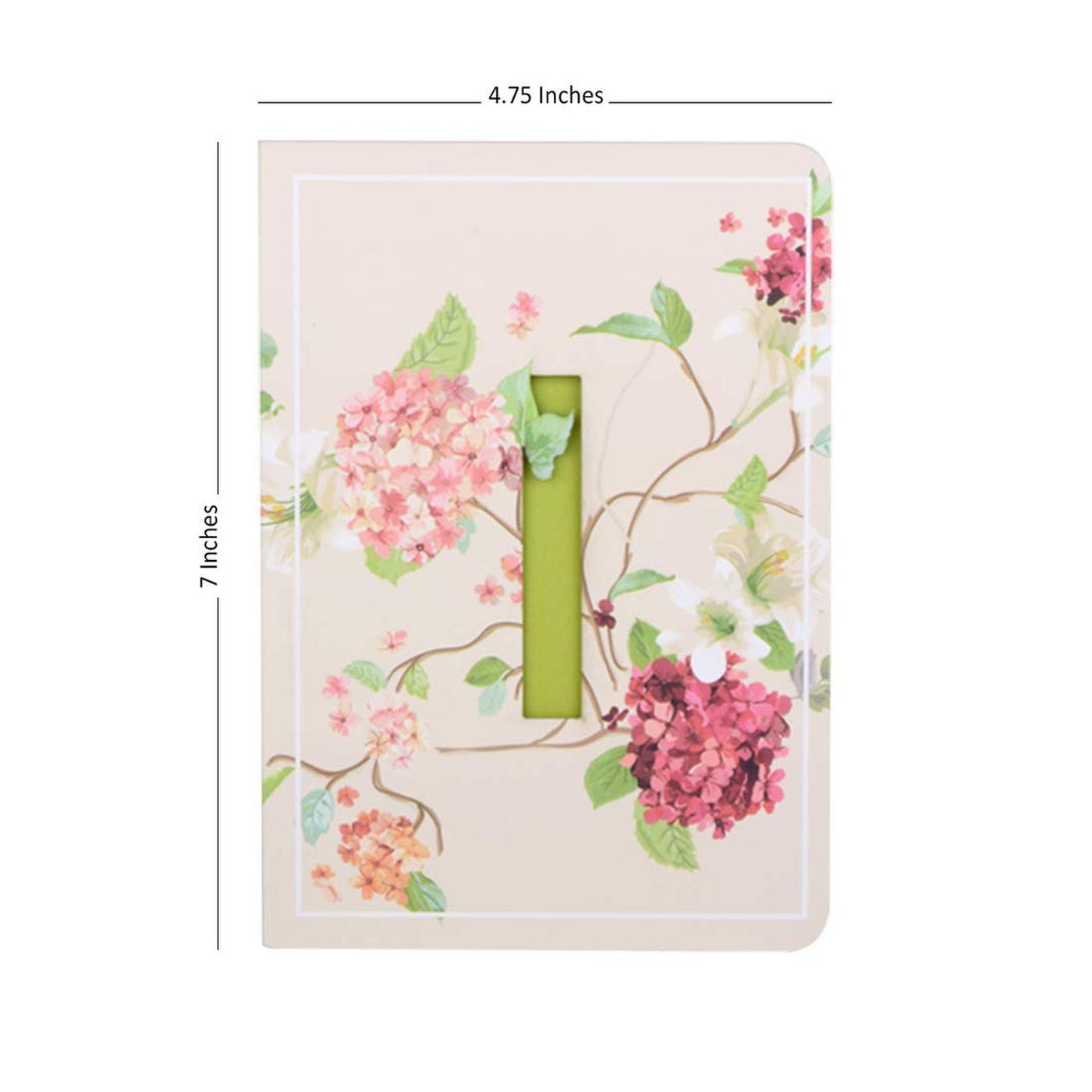 Initial I - Floral Monogram Notebook
