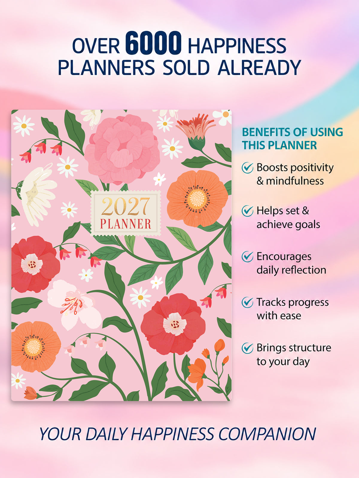 B5 Undated Yearly Planner - Blush Harmony