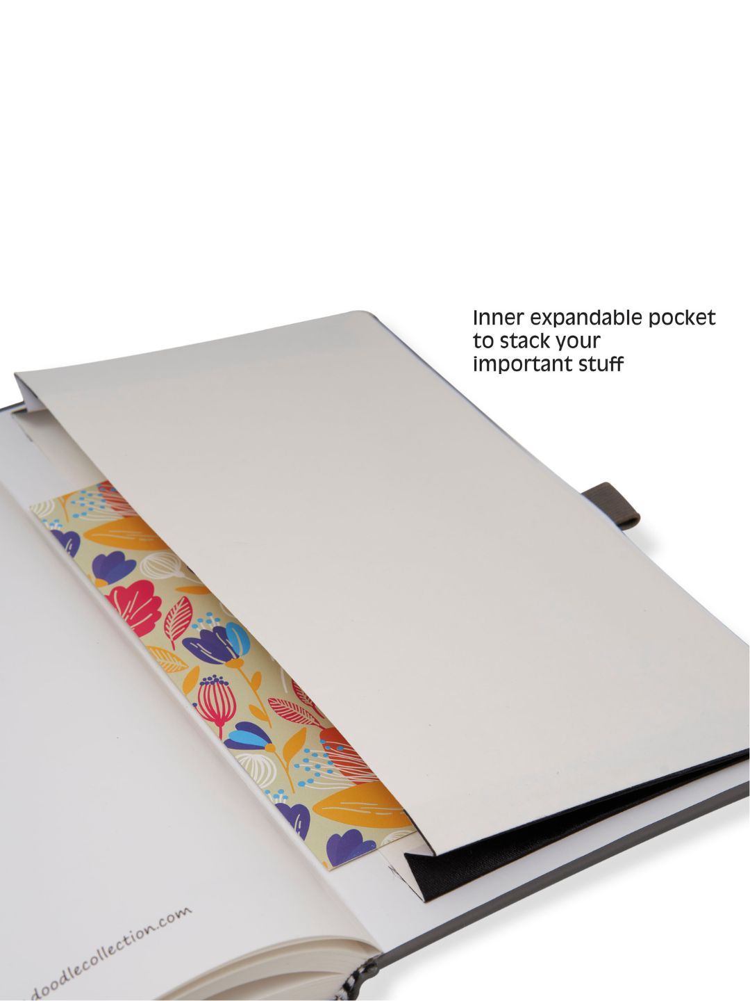 Pro Series Executive A5 PU Leather Hardbound Ruled Grey Notebook with Pen Loop [Grit & Grace]