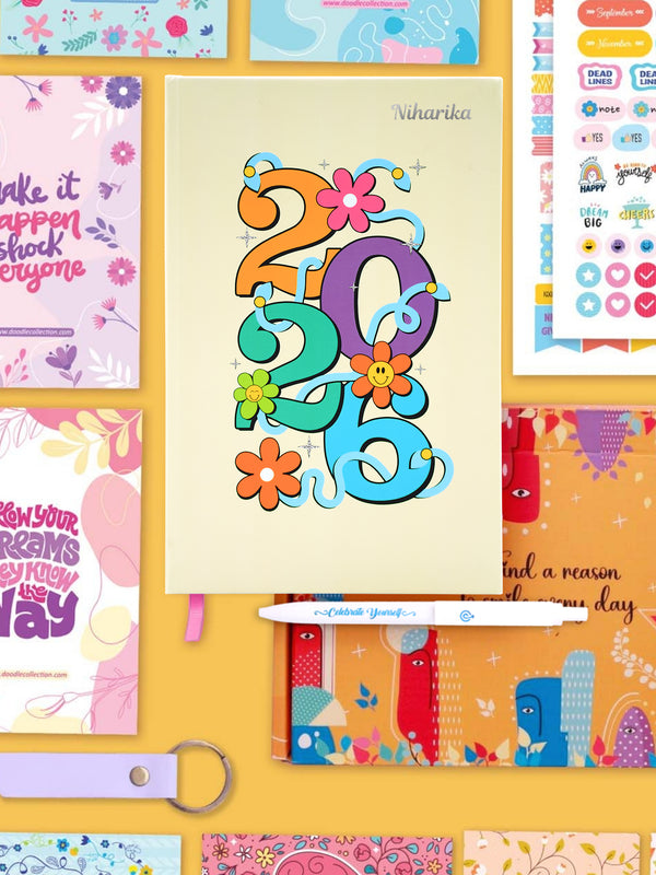 Personalized A5 Undated Yearly Planner Gift Set - Forward Focus