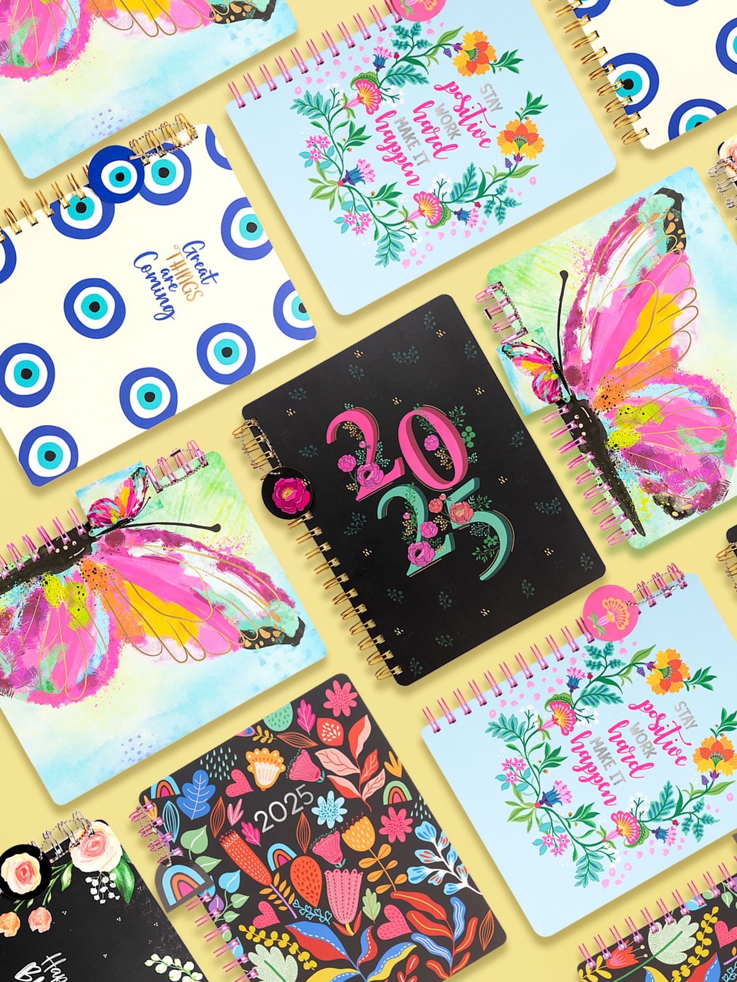 Personalized 2025 B5 Undated Yearly Planner Kit - Graceful Wings