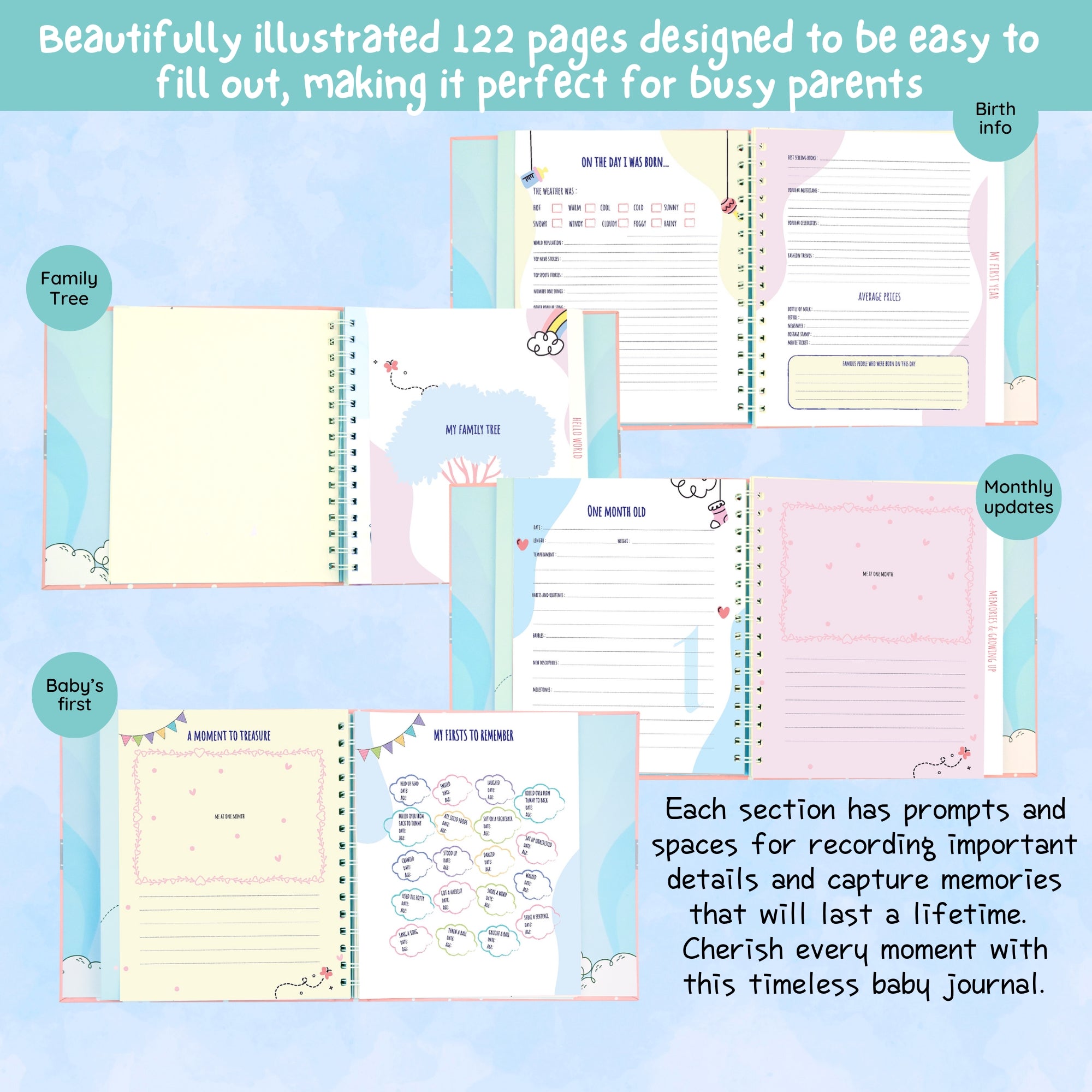 Joyful Moments Baby Record Book
