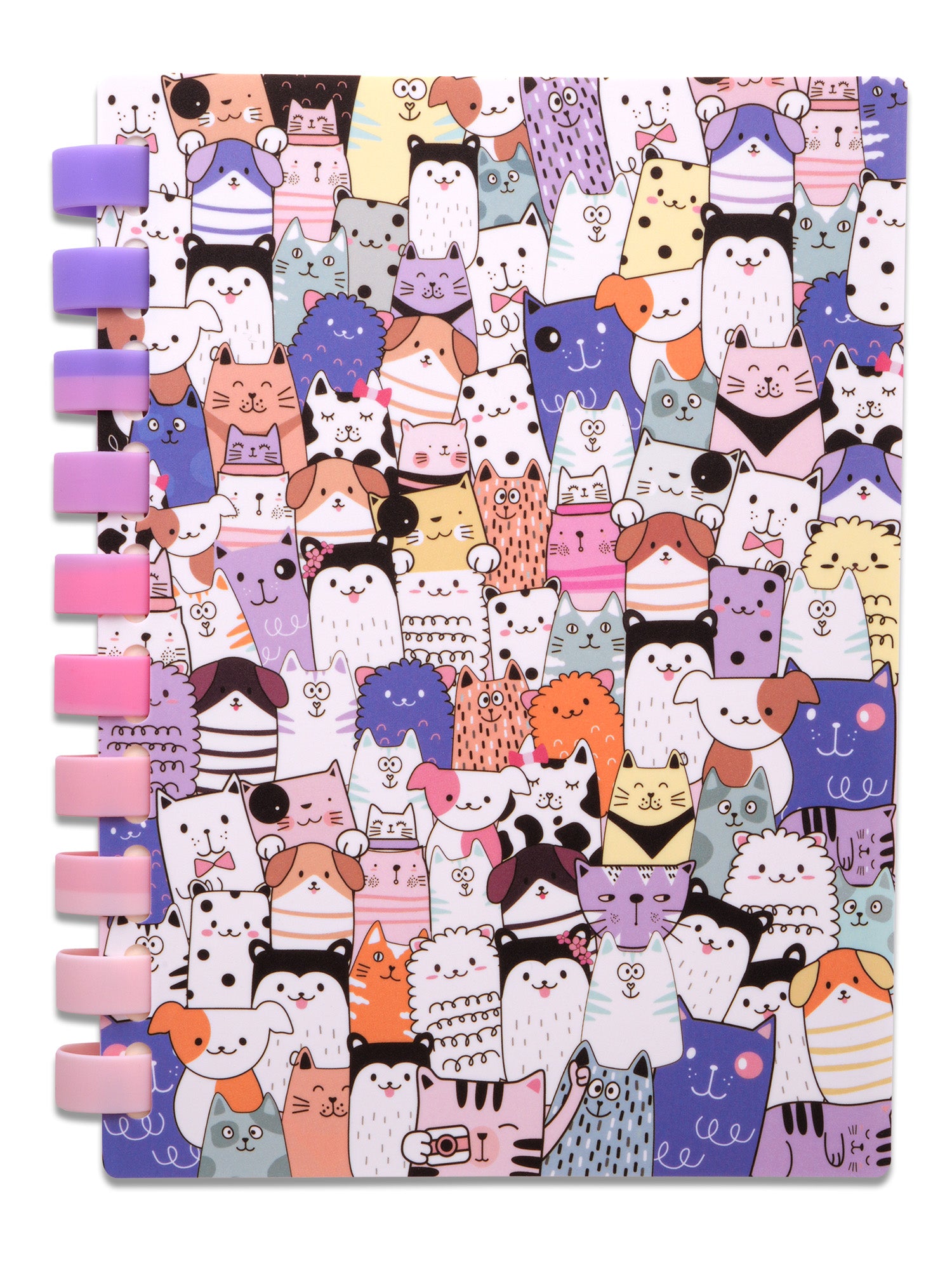 A5 Refillable Soft Wiro Notebook with Pen Set - Cats Maze