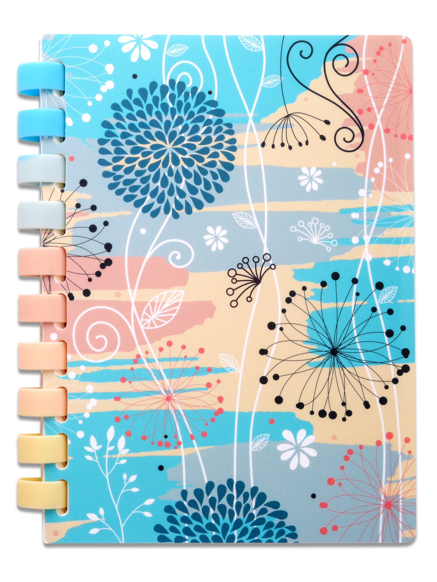 A5 Refillable Soft Wiro Notebook with Pen Set - Soft Blooms