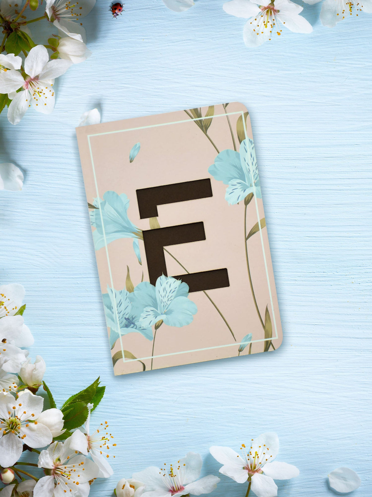 Doodle Initial E Lasercut B6 Notebook - DoodleCollection Store