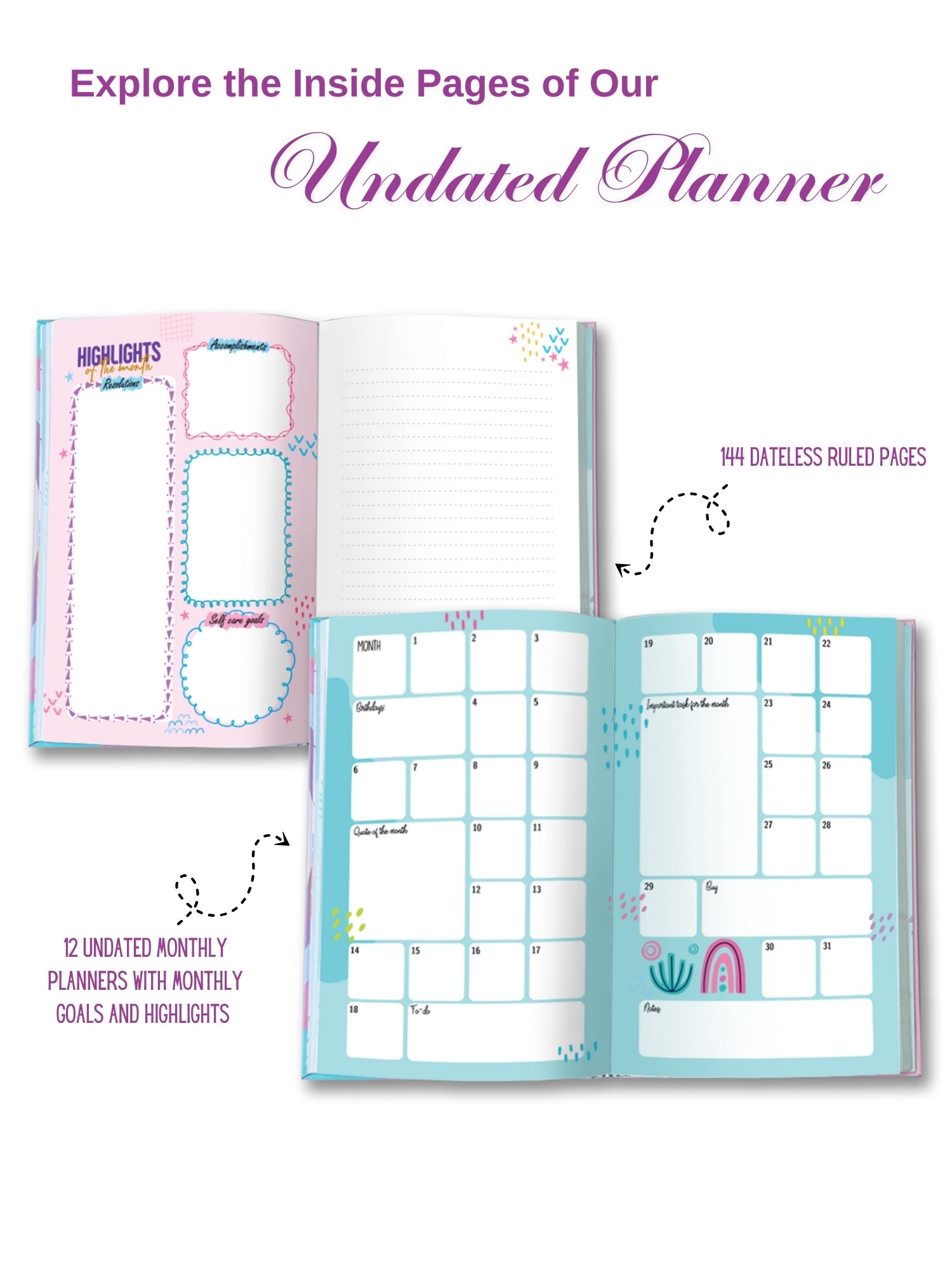 A5 Undated Planner Gift Set - Colour Palette