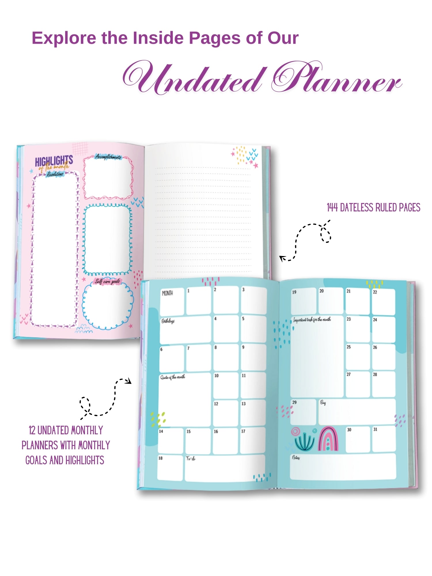 A5 Undated Planner Gift Set - Joyful Sparkle