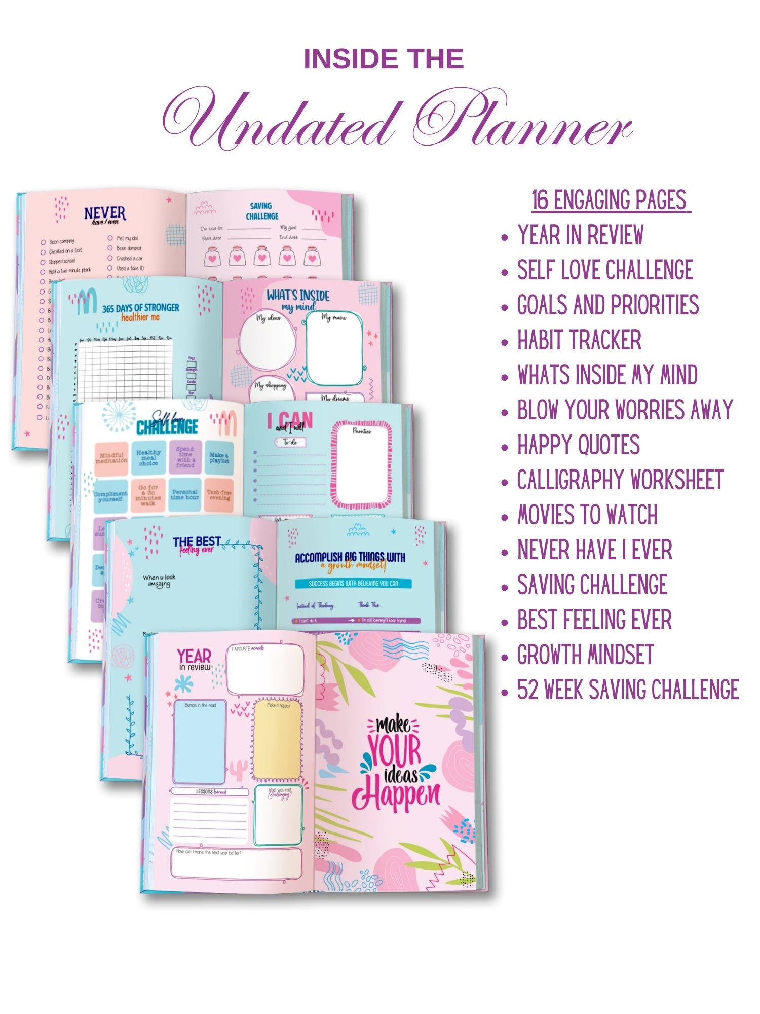 A5 Undated Planner Gift Set - Joyful Sparkle