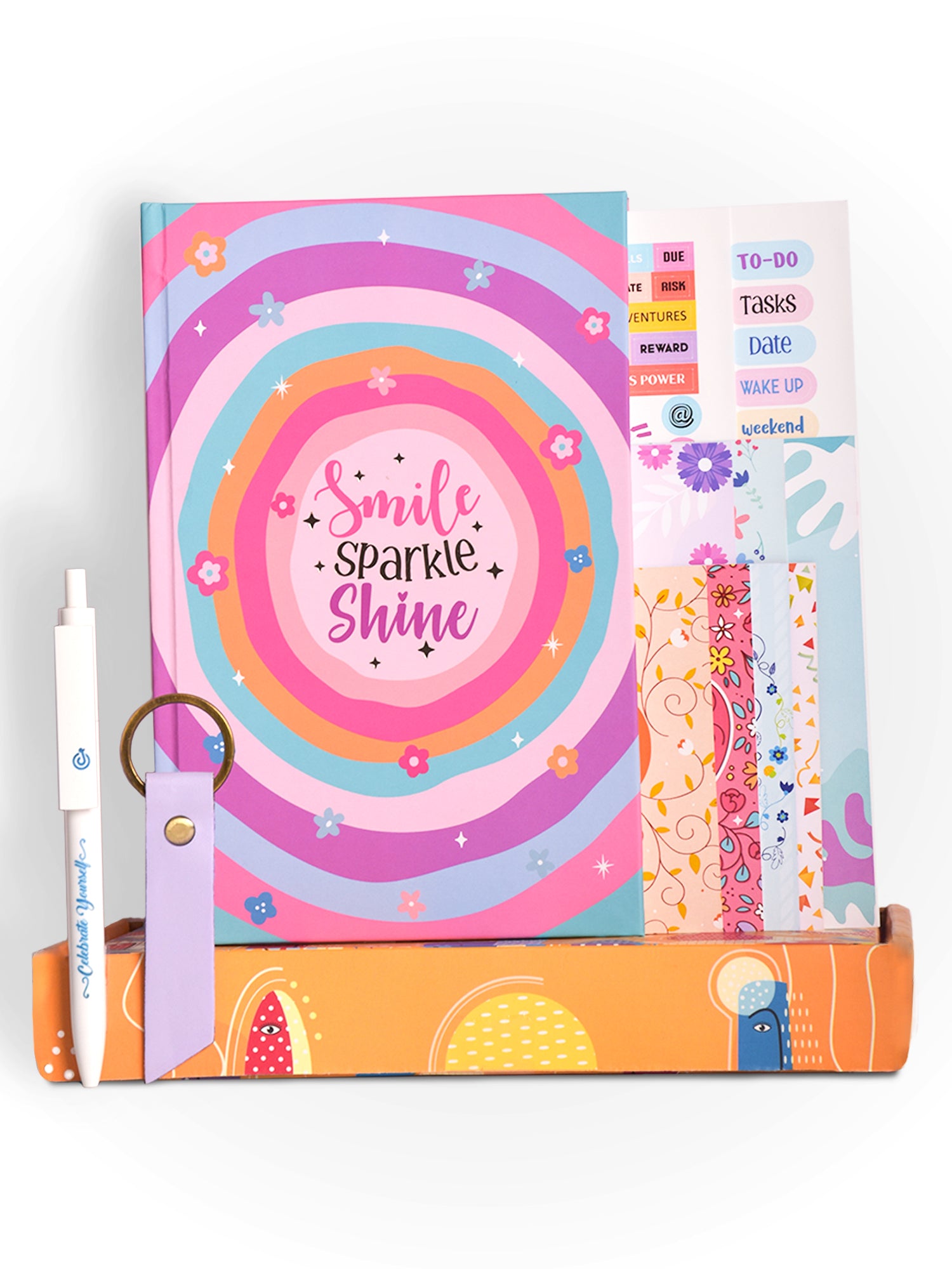 Personalized A5 Undated Planner Gift Set - Joyful Sparkle
