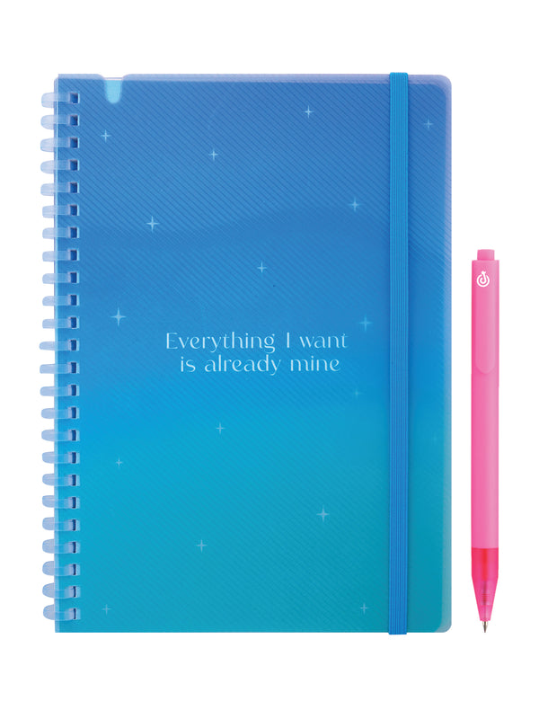 A5 Soft Spiral Bound Notebook with Pen (Pink) - Manifestation